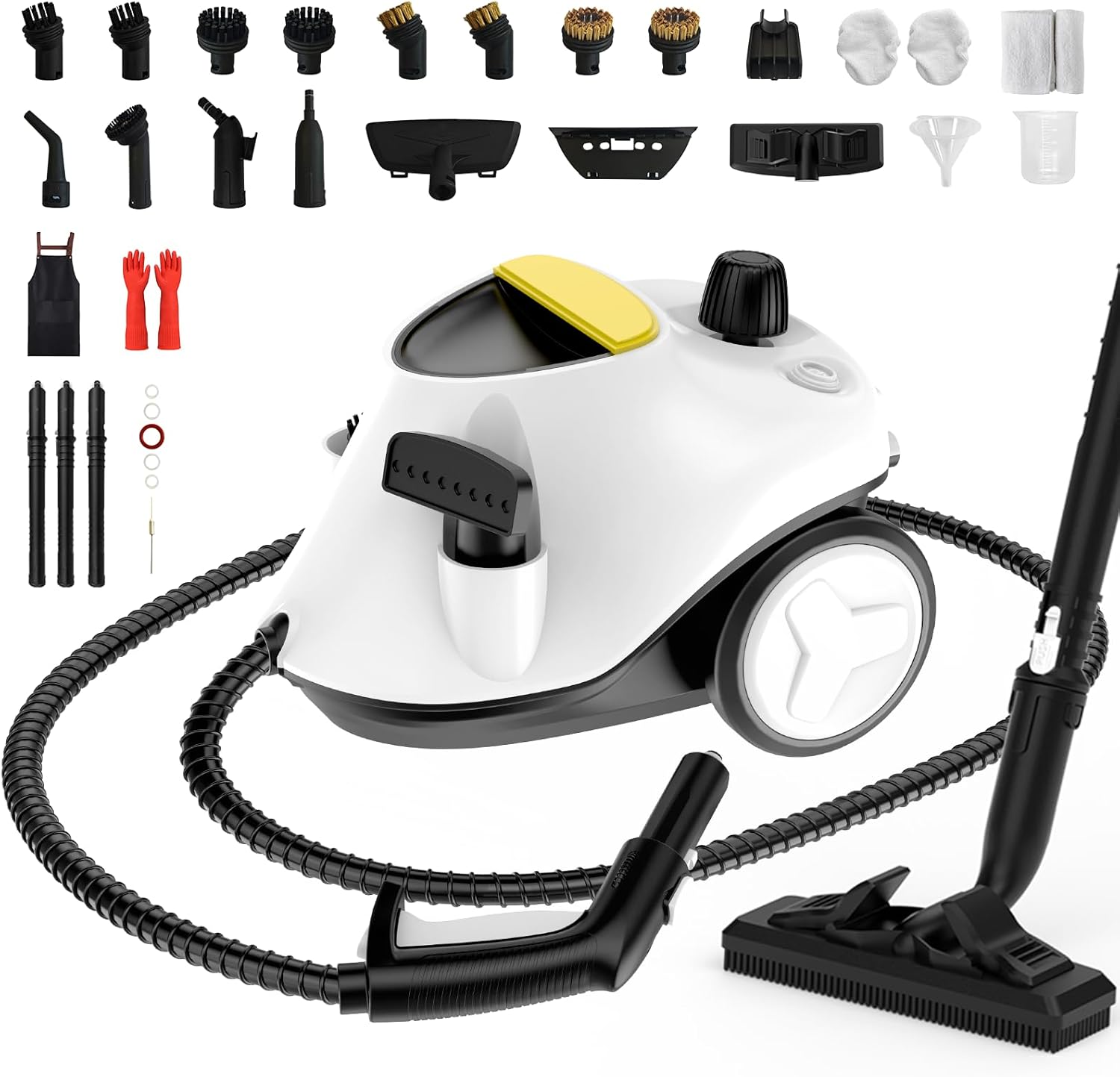 Steam Cleaner, Multipurpose Portable Canister Steamer，Portable Steam Cleaner with 27Accessories, 3