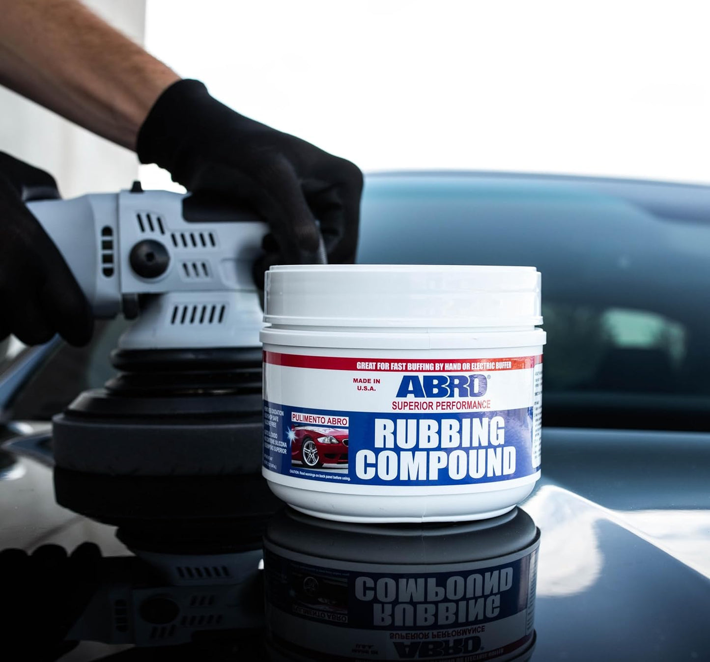 ABRO Superior Performance Automotive Rubbing Compound for Oxidized Finishes, Buff, Shine, Smooth, &
