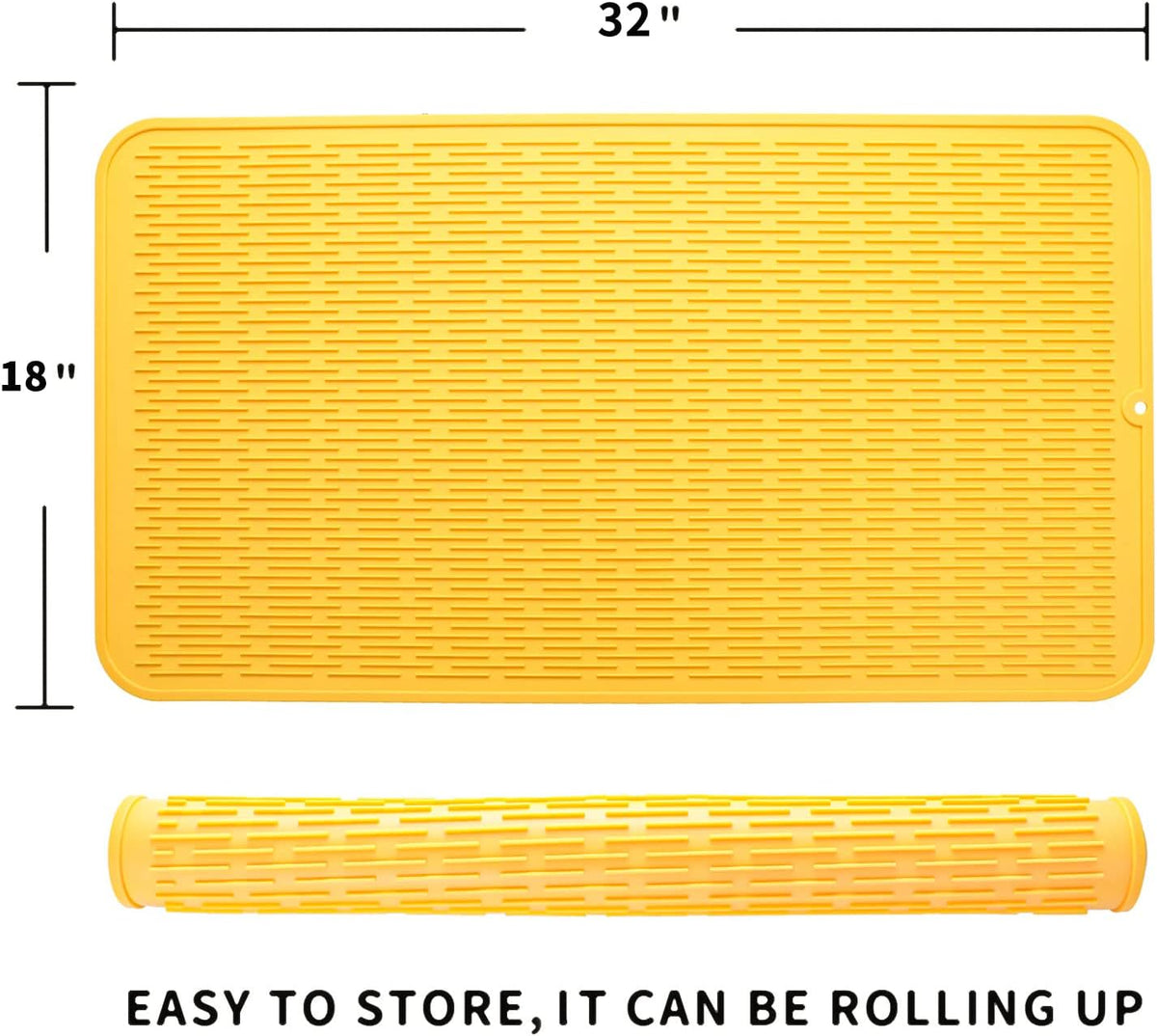 Silicone Dish Drying Mat for Multiple Usage,Easy clean,Eco-friendly,Heat-resistant Silicone Mat for