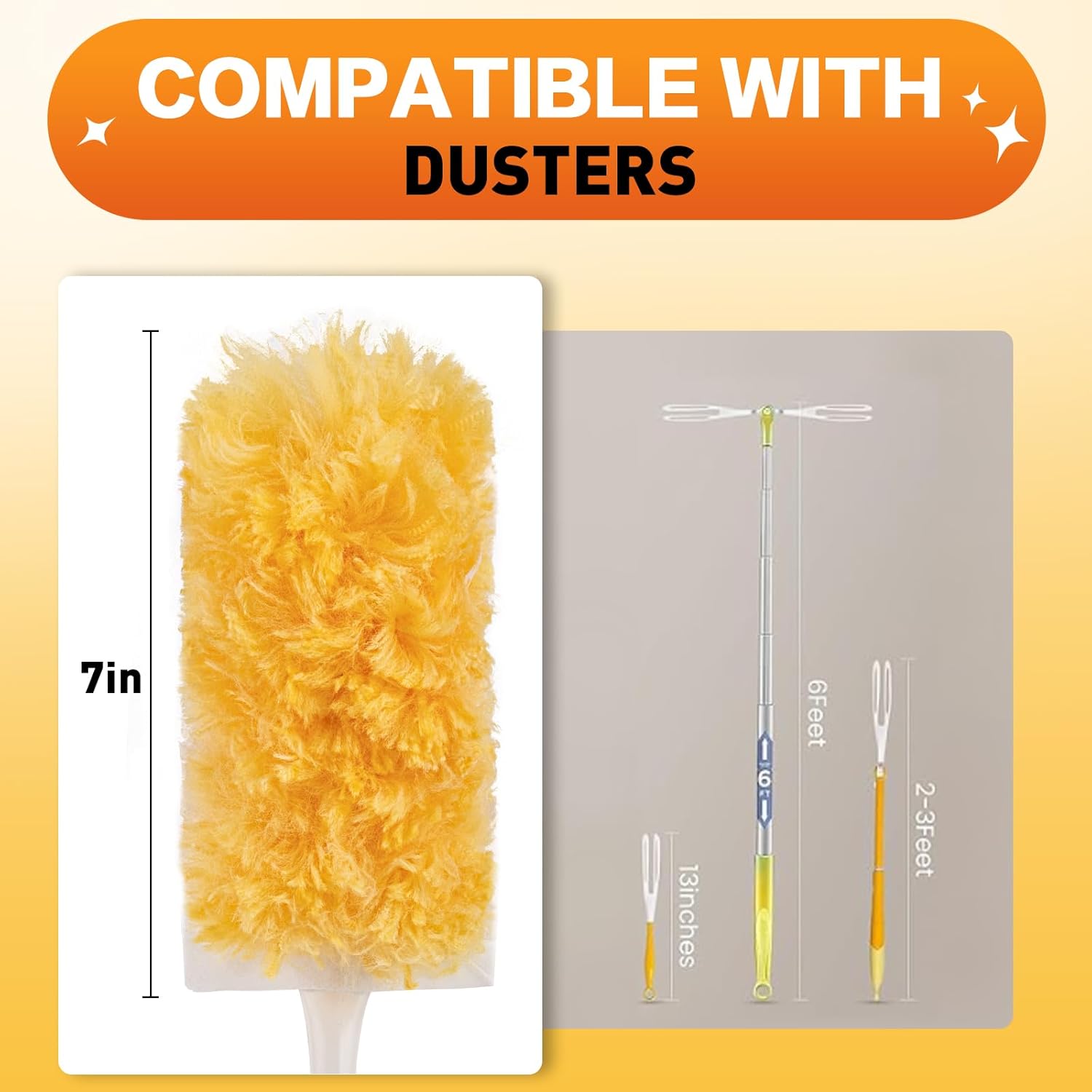 Heavy Duty Duster Refills, Disposable Dusters Kit for Cleaning Dusting Furniture Blind Ceiling Fan