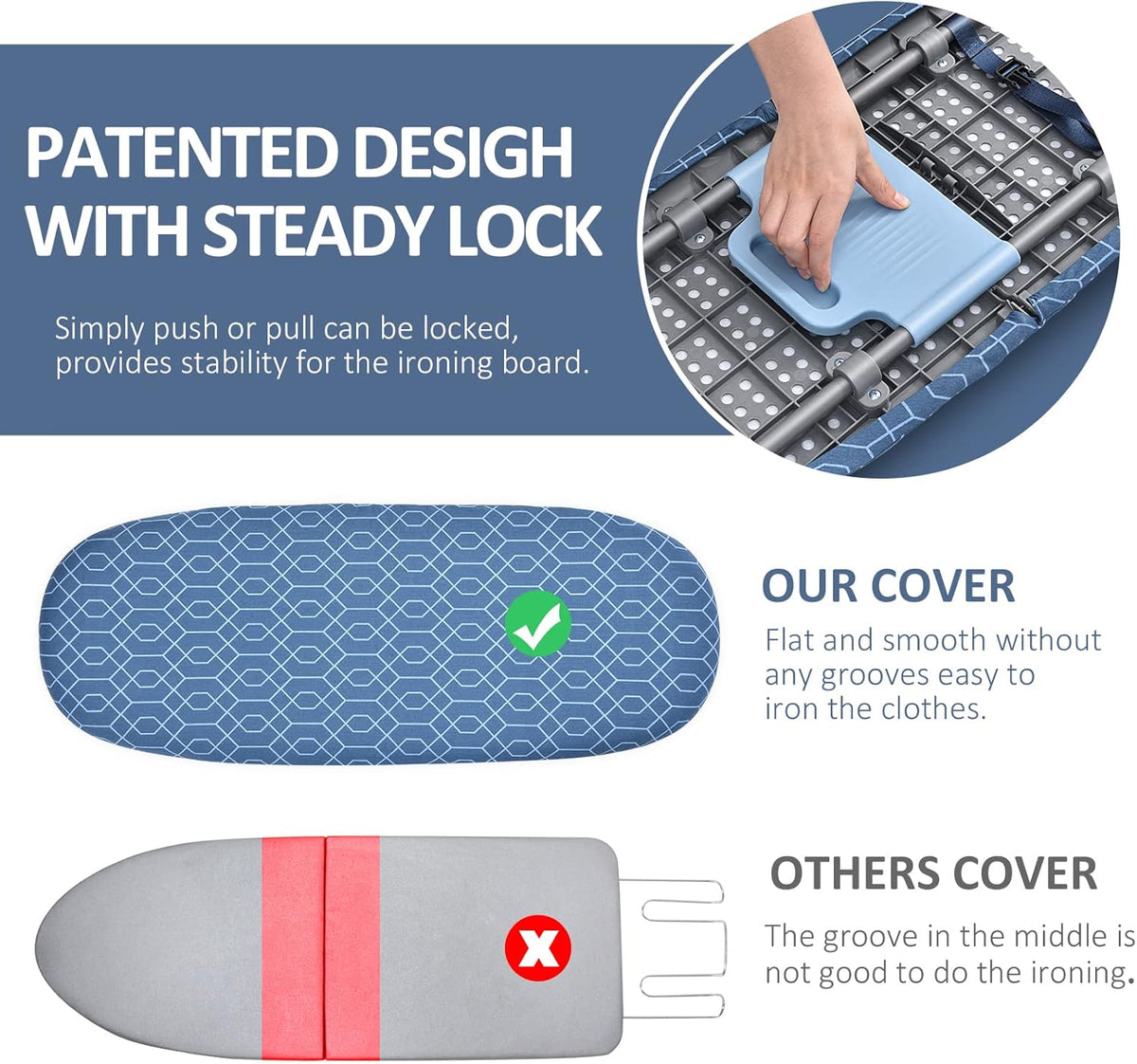 APEXCHASER Foldable Ironing Board, Tabletop Small Ironing Board with Heat Resistant Ironing Covers