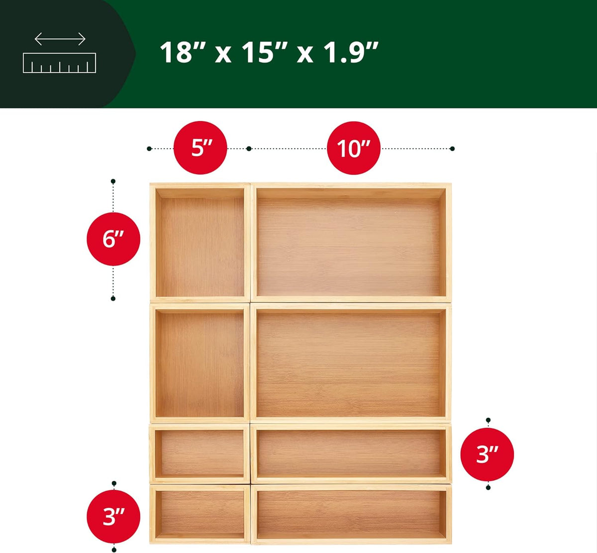 ROYAL CRAFT WOOD Bamboo Jewelry Organizer Box & Chests Set - Versatile Storage Solution for Makeup