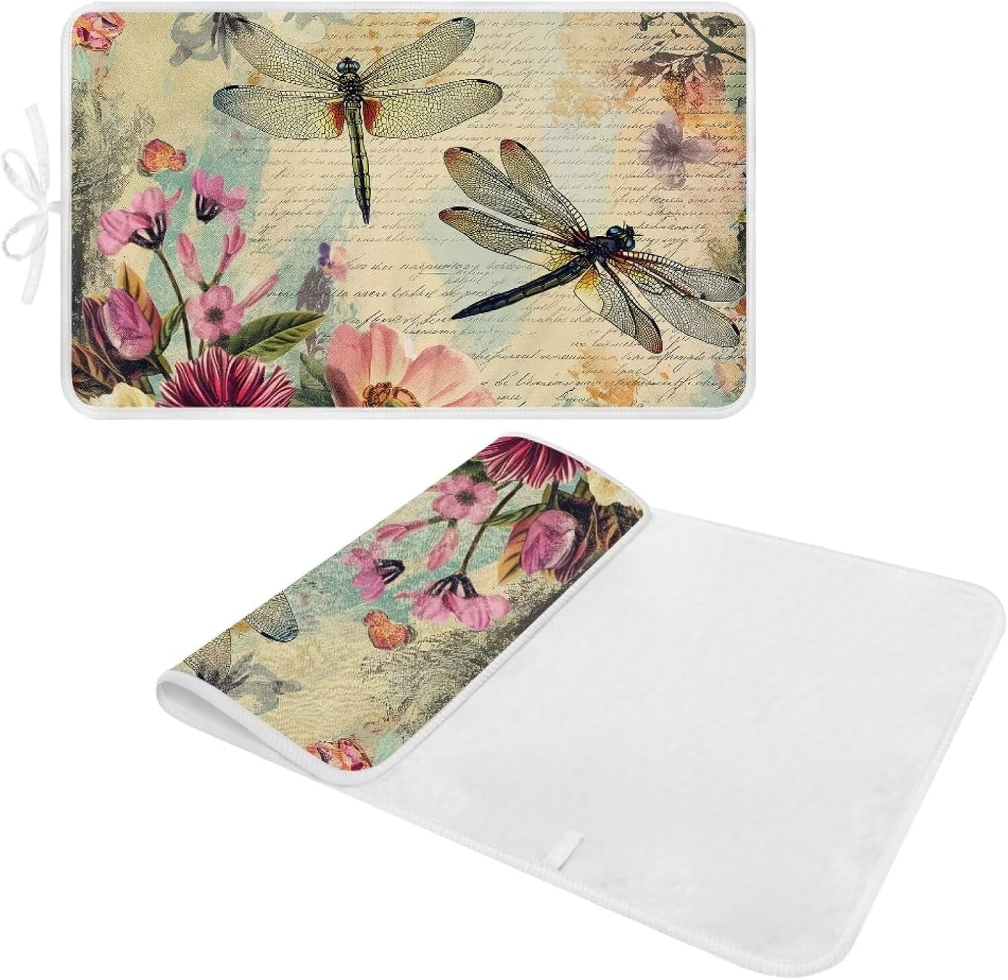 Vintage Ironing Pad Dragonfly Ironing Blanket Thick Travel Iron Pad Heat Resistant Ironing Board