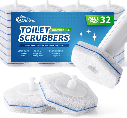 oshang Toilet Cleaner Refills, Toilet Refill Pads, Disposable Toilet Brush Heads for Toilet and