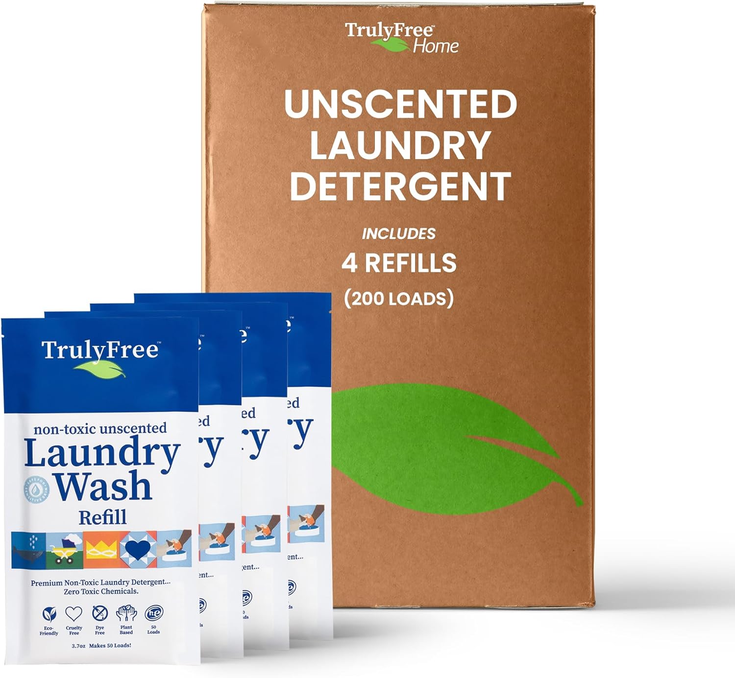 Truly Free Laundry Wash Detergent for Sensitive Skin | Gentle & Safe for Baby Clothes |