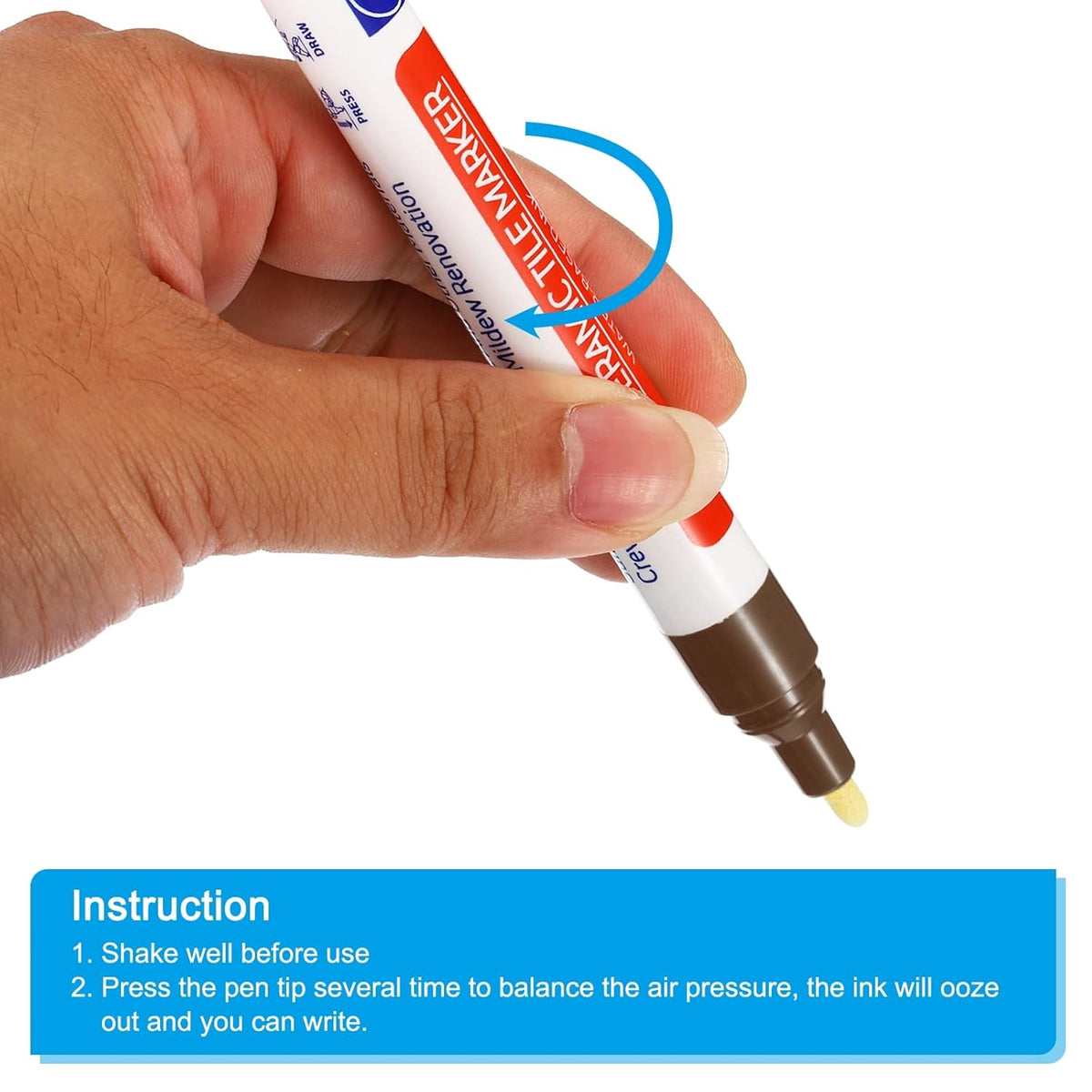 PATIKIL Grout Pen, 4 Pack Dark Brown Tile Marker Waterproof Grout Sealer Pen Tile Repair Pens Paint