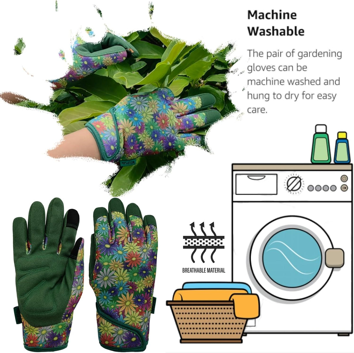 Thorn Proof&Puncture Resistant Gardening Gloves with Grip,Garden Gloves for Women, Leather Work
