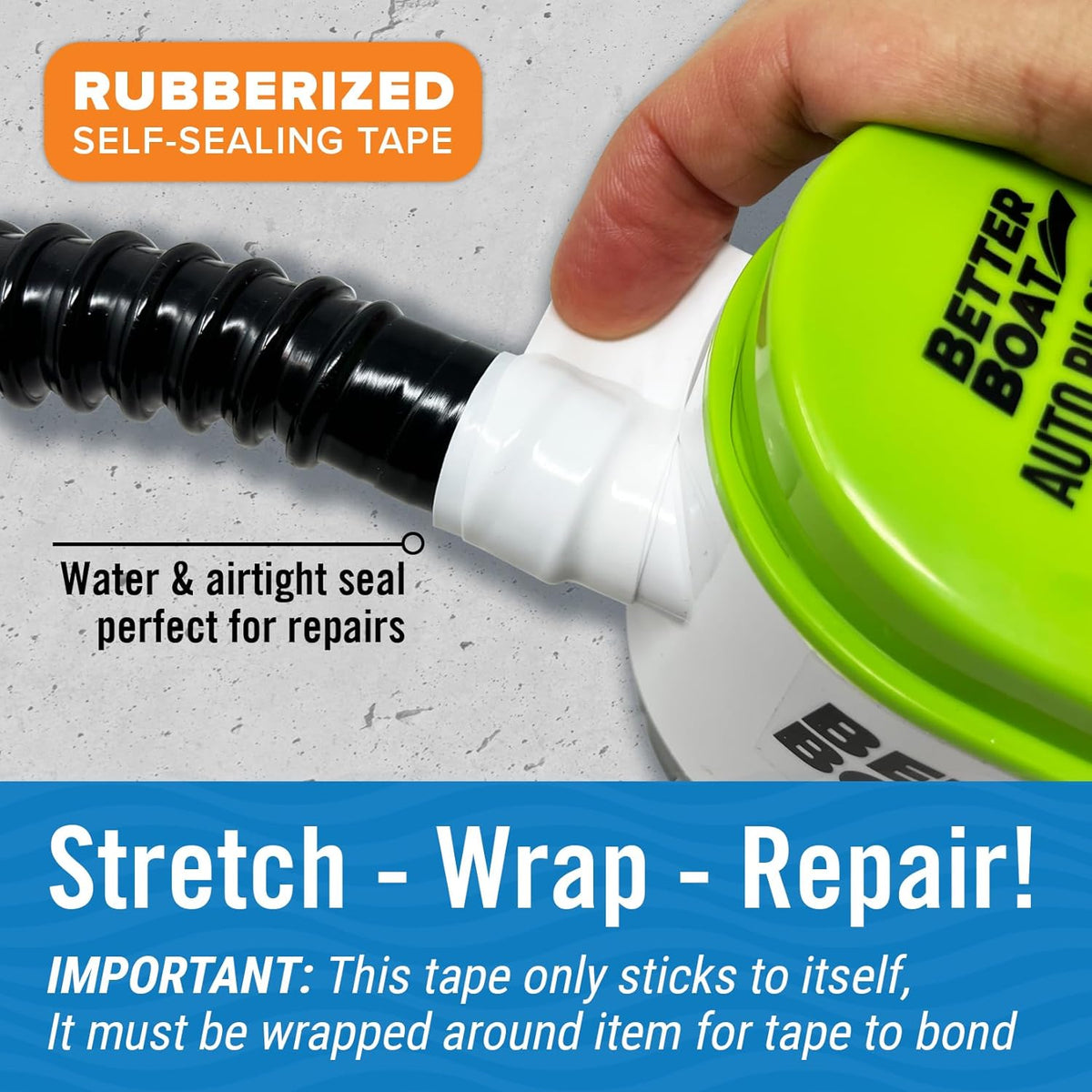 White Heavy Duty Silicone Tape, Self-Fusing Rubber Hose and Plumbing Water Pipe Repair Seal, Coax