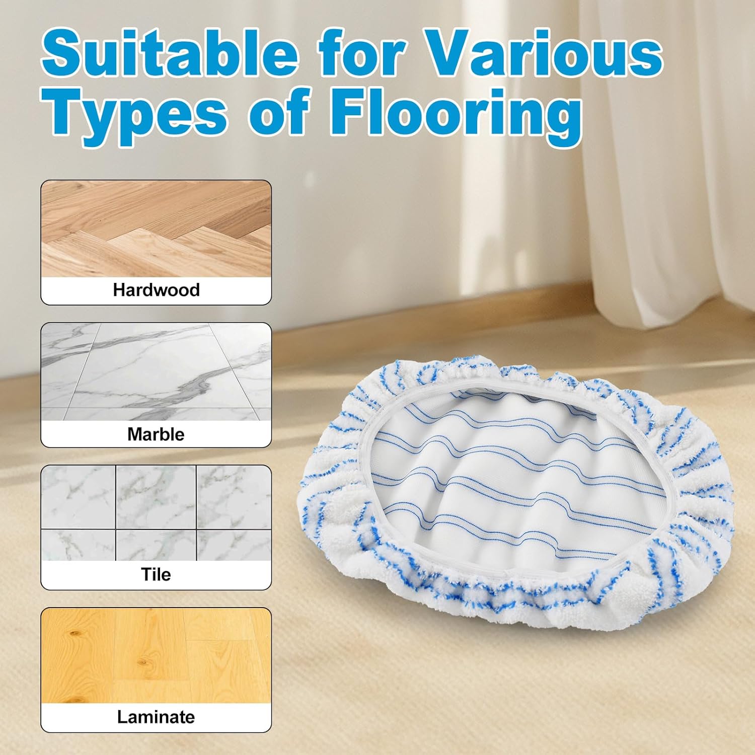 5 Pack Mop Heads Replacements for Ocedar Hardwood Floor 'N More Microfiber Mops,Terry Cloth Mops