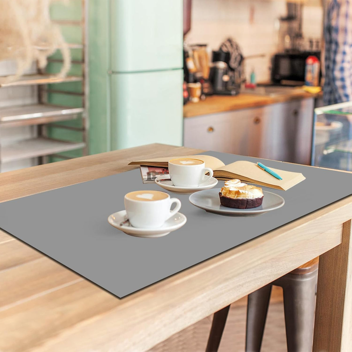Food Grade Silicone Table Protector Mat 47x24 Inch, Heat Resistant Desk Pad for