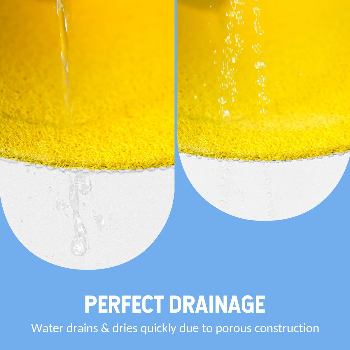 Non-Slip Bathtub Mat, 2 Pack Anti Slip Shower Mat, Fast Drying Bathtub Mats, Foot Scrubber Mat