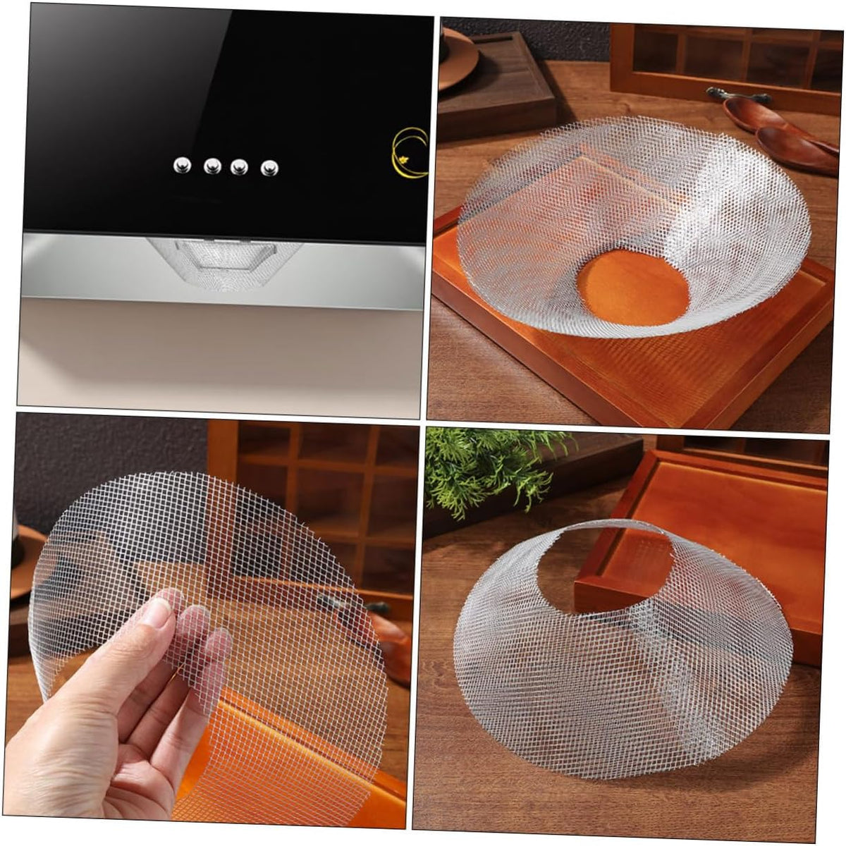 Luxshiny 15pcs Range Hood Accessories Vent Filters Range Hood Oil Net Grease Mesh Kitchen Fan