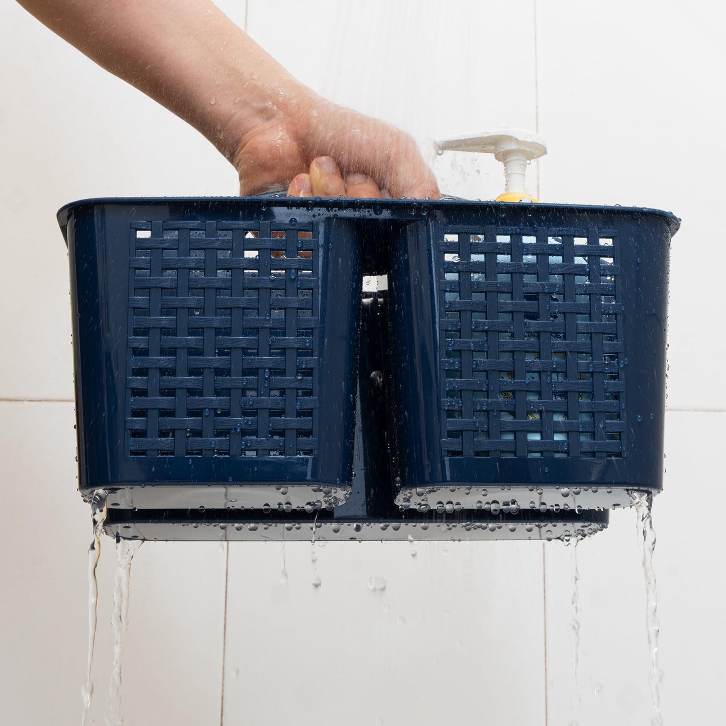 Tiawudi Portable Shower Caddy, Caddy Organizer with Handle, Plastic Shower Basket Hold Soap