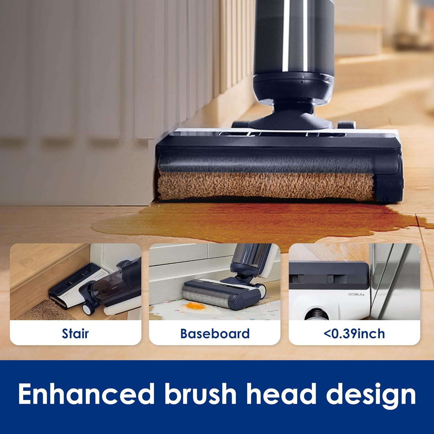 Tineco Floor ONE S5 Smart Cordless Wet Dry Vacuum Cleaner and Mop for Hard Floors, Digital Display