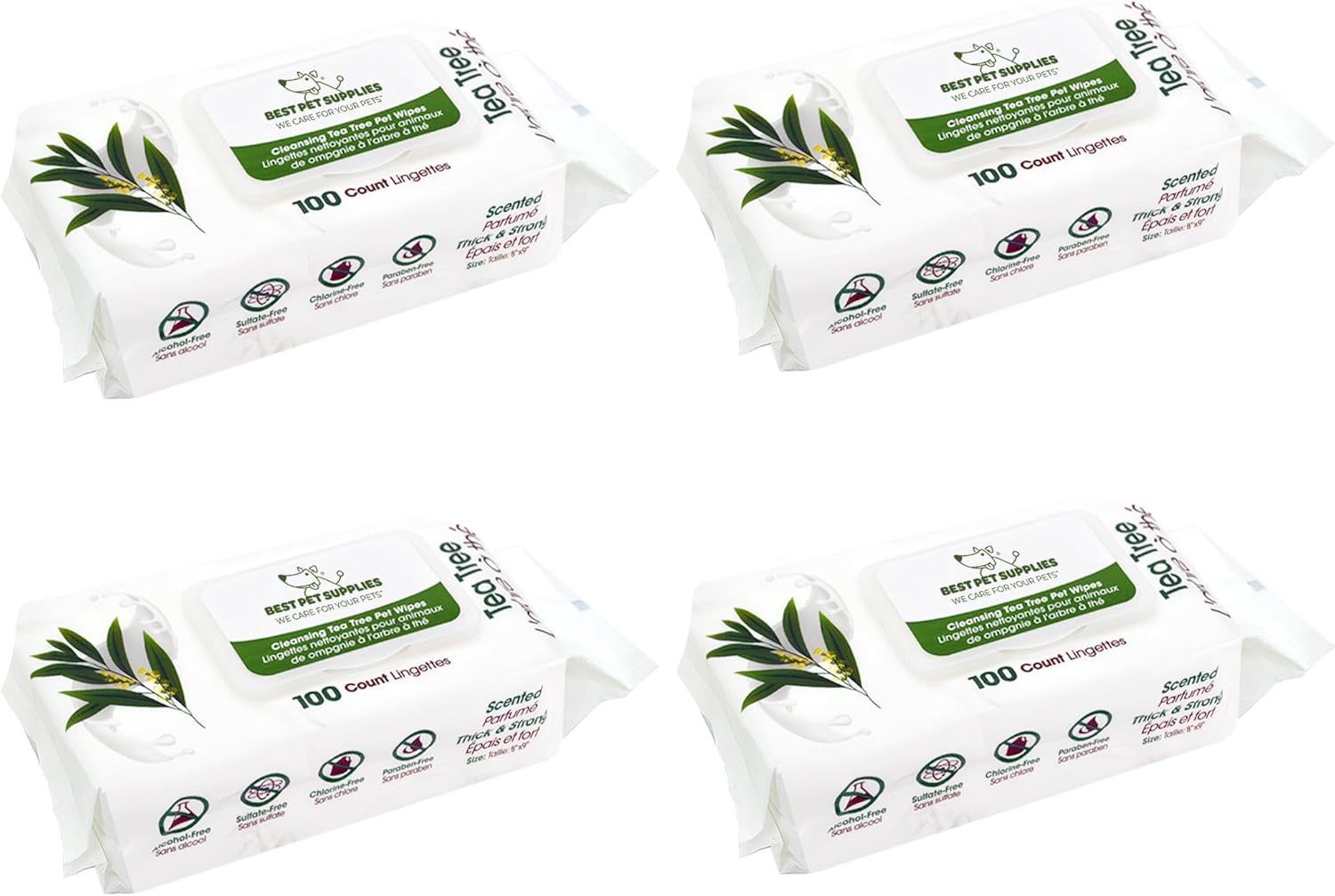 Best Pet Supplies Pet Grooming Wipes for Dogs & Cats,Deodorizer for Coats & Dry, Itchy, or