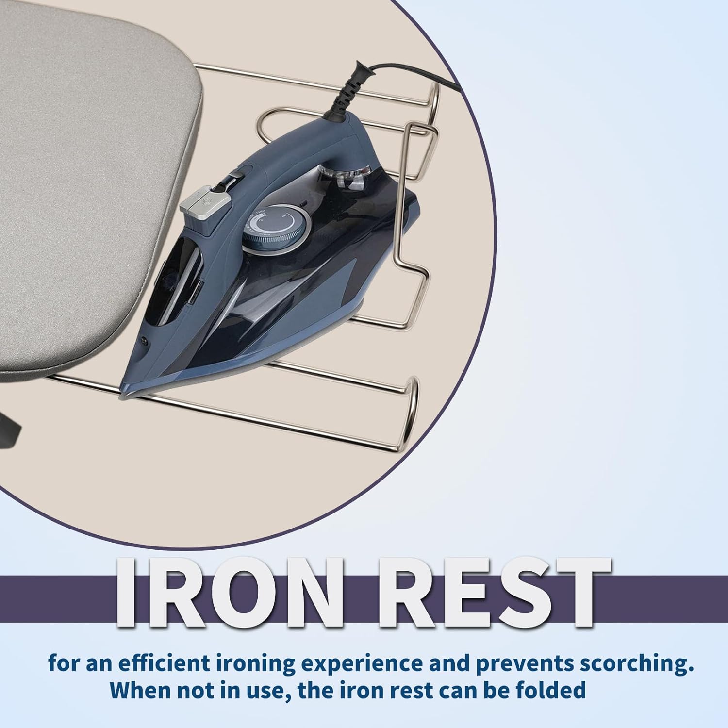 Folding Tabletop Ironing Board with Iron Holder Rest, Portable Space Saving Small Metal Ironing