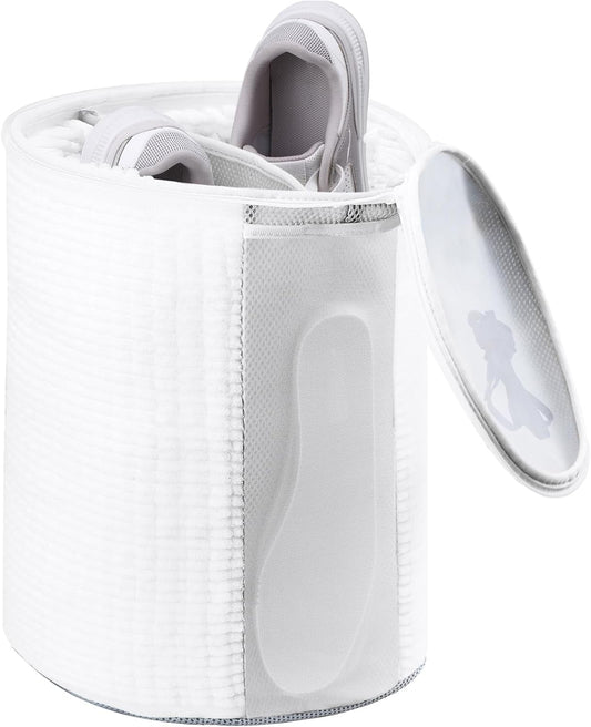 Large Shoe Bag for Washing Machine, Two-Zone Design, 2 Mesh Pockets, One-Step Wash for Complete