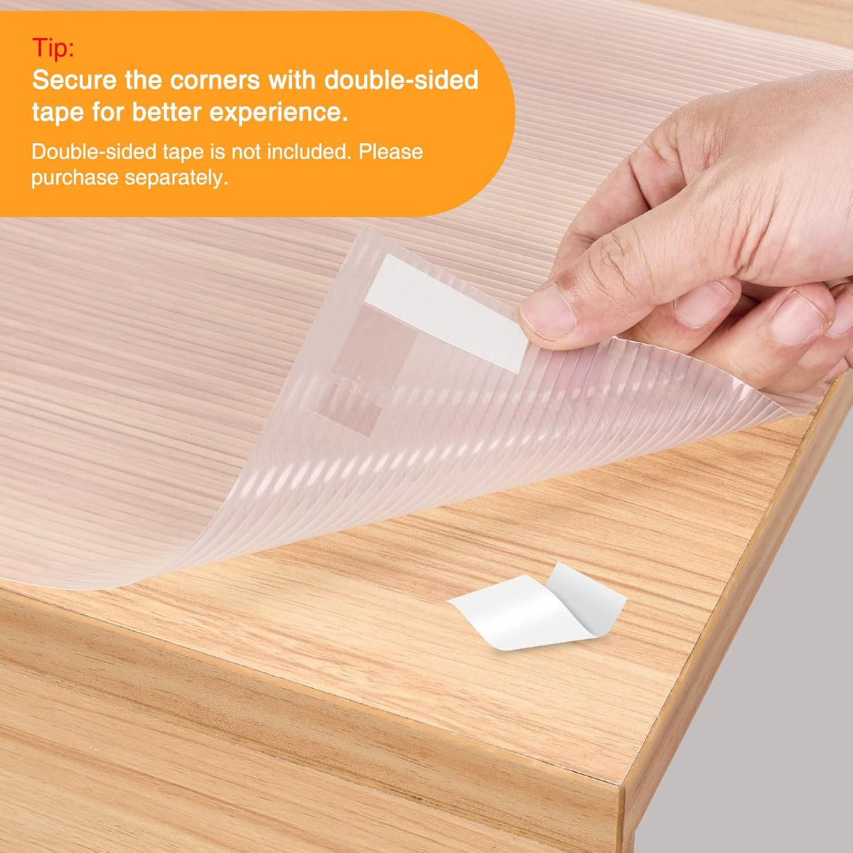 Glotoch Non Adhesive Shelf Liners for Kitchen Cabinets Clear 12"X60",Waterproof and Durable Drawer