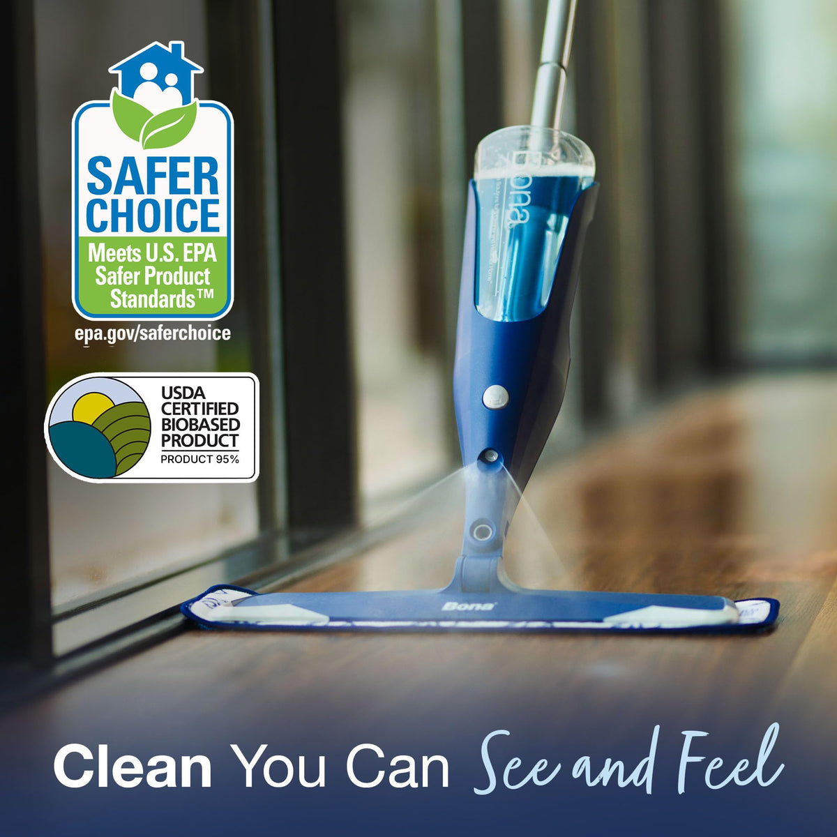 Bona Hardwood Floor Premium Spray Mop - Includes Wood Floor Cleaning Concentrate and Machine