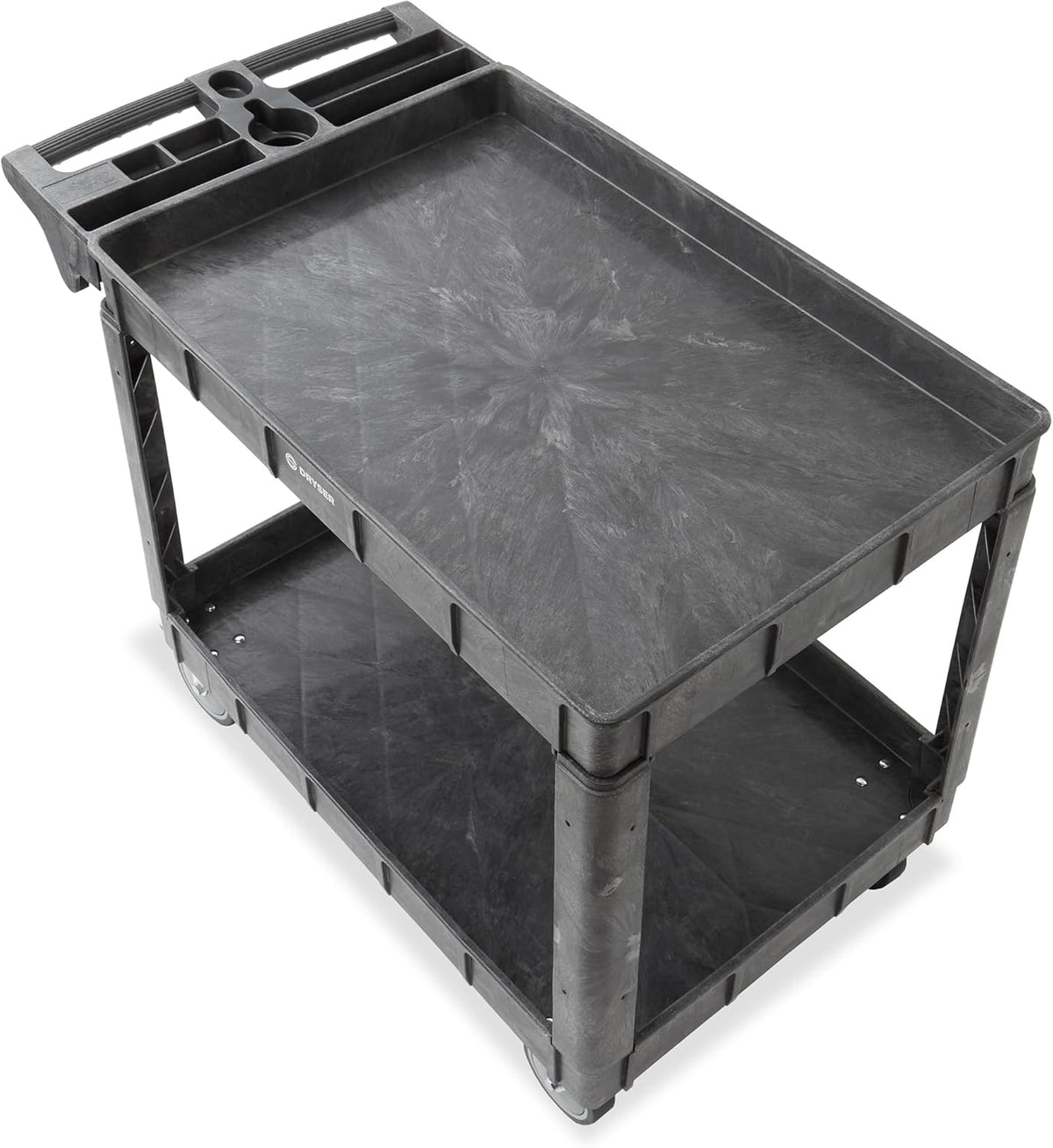 Dryser Utility Cart with Wheels, 46" x 25" Heavy Duty 550 lb. Capacity with Shelves - 2 Tier