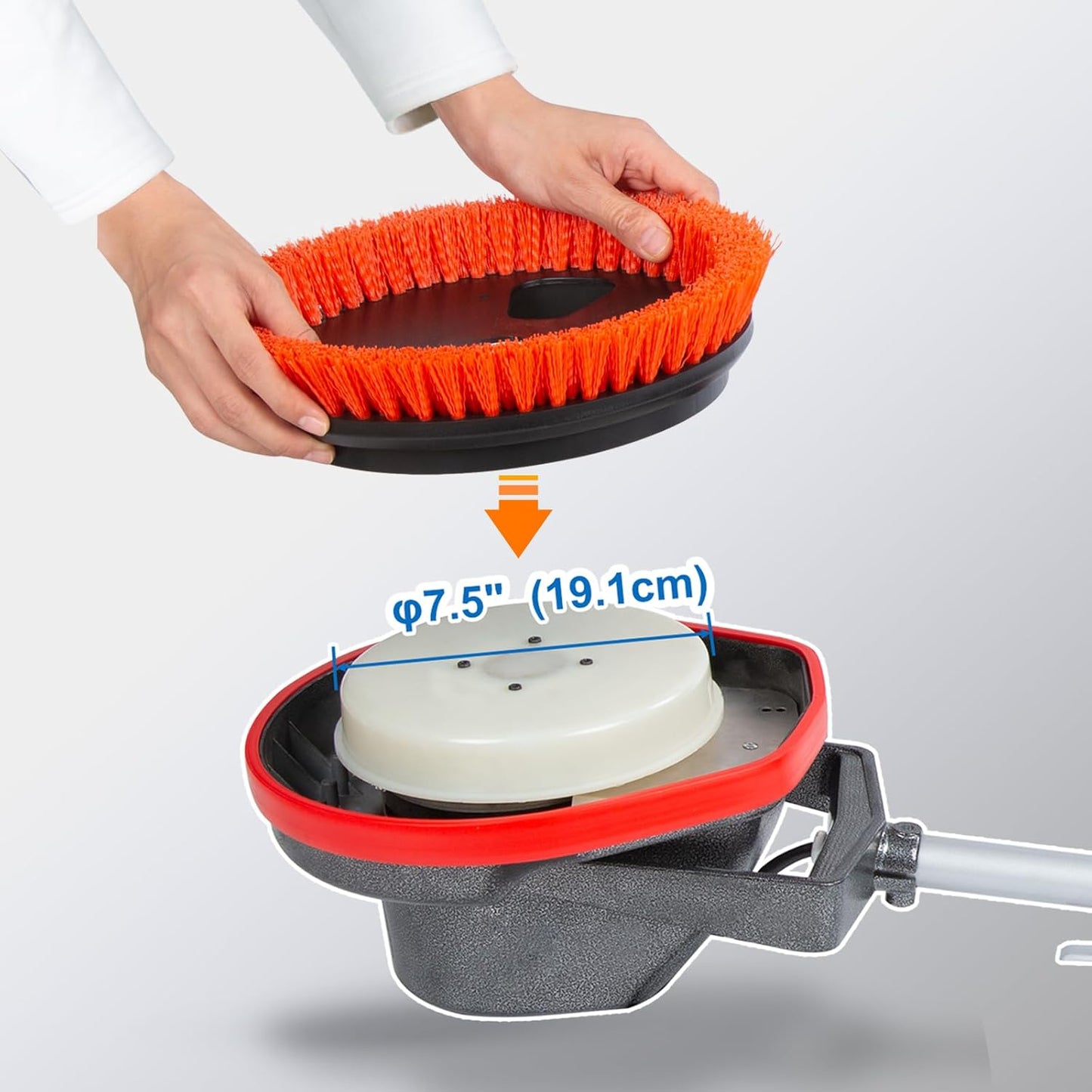 Commercial Scrub Brush for Orbital Floor Scrubber, Compatible with Oreck Orbiter XL ORB550MC