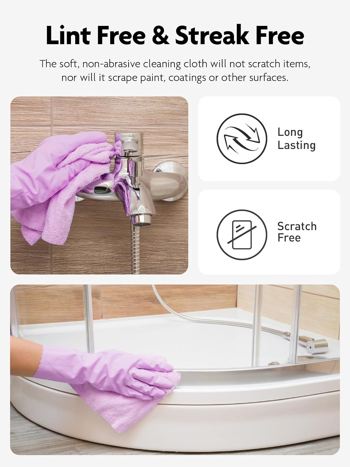 Fantasticlean Microfiber Cleaning Cloth Roll -75 pack, Tear Away Microfiber Towels, 12" x 12"
