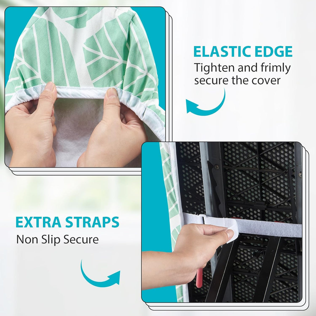 Ironing Board Cover and Pad, Standard Size 15 x 54, Thick Padding with Elasticized Edges, Heat