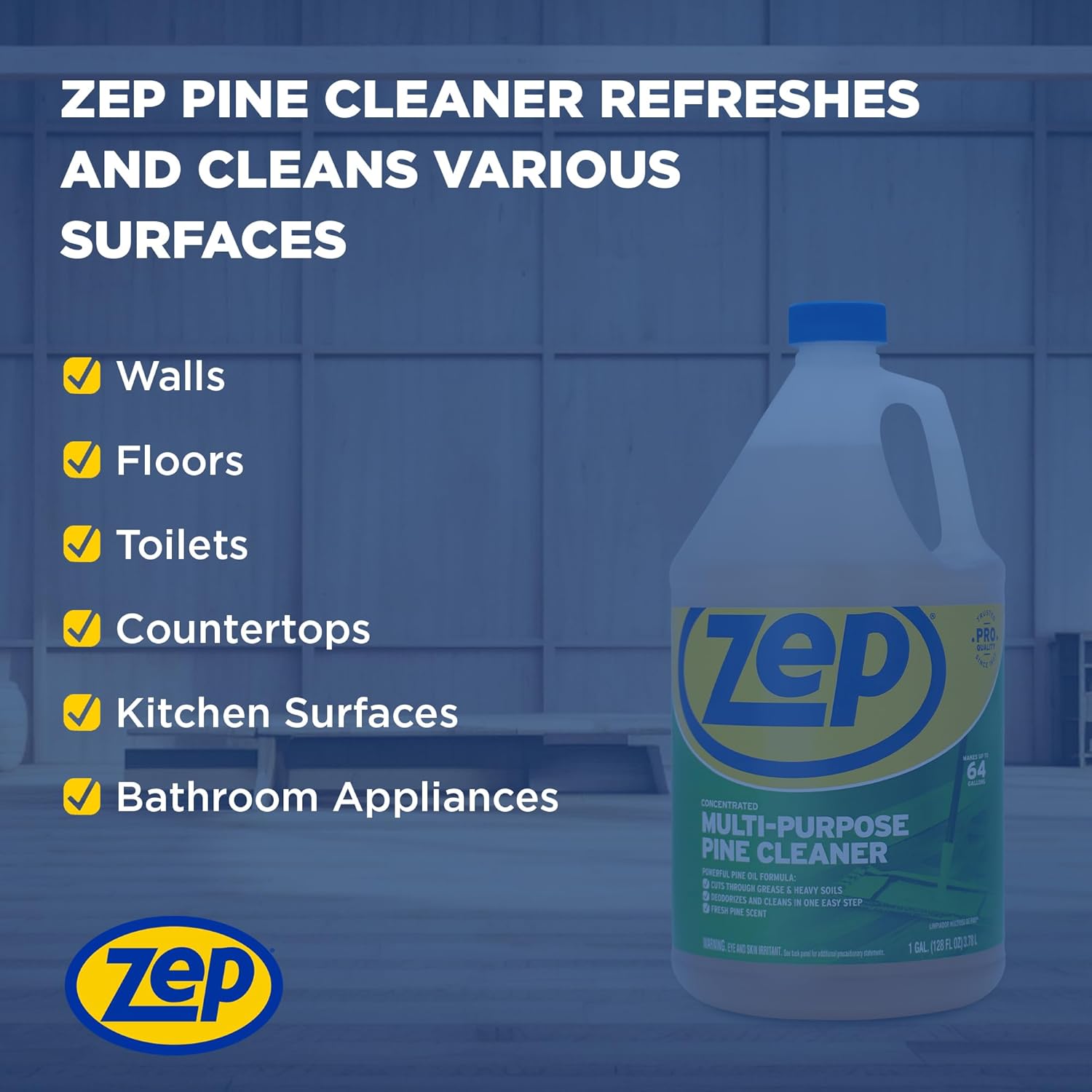 Zep Concentrated Multi-Purpose Pine Cleaner - 128 oz (Pack of 2) ZUMPP128 - Multi-Purpose Cleaner