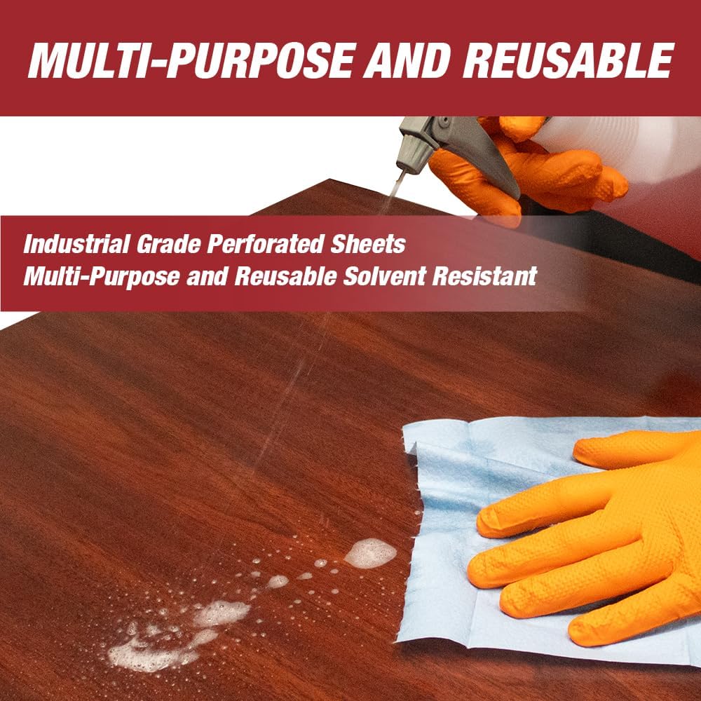 Lauco Prep Wipe Lint-Free Towels – Heavy Duty Cloths for Household & Industrial Use, Disposable