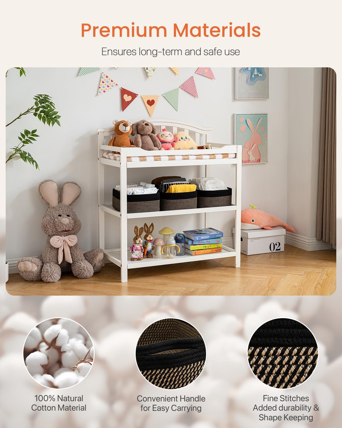 Small Woven Basket, 13.5 x 9.5 x 5 Inches, Storage Basket for Organizing, Cute Small Rope Shelf