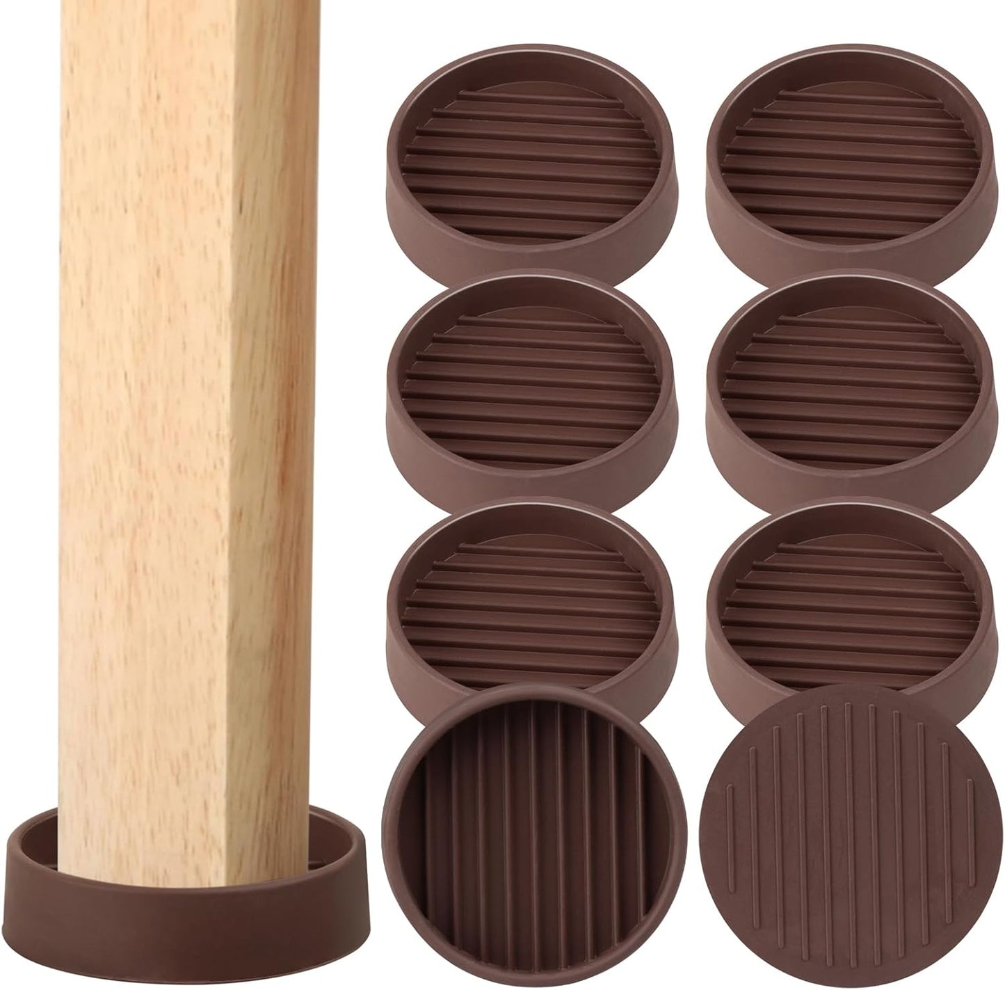 Rubber Non-Slip Furniture Pads Furniture Casters Cup Floor Protector for Bed Sofa Table and Chair