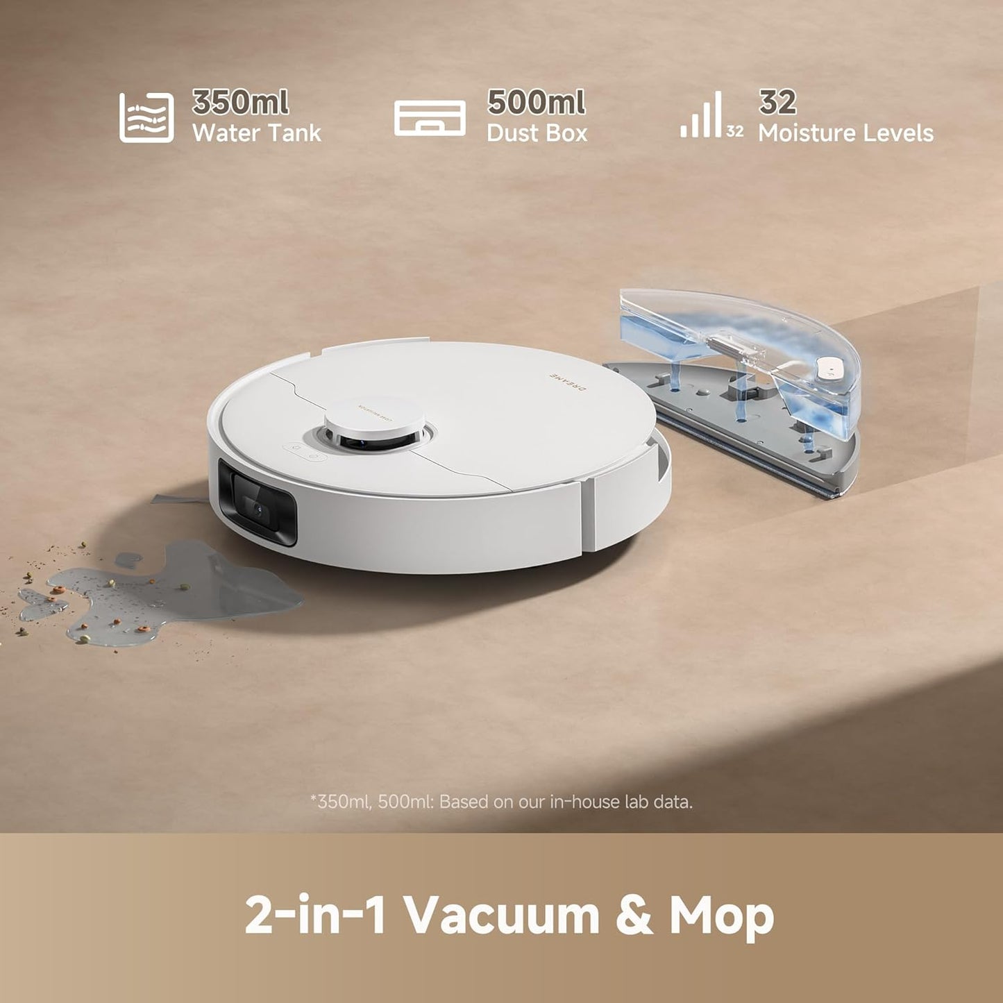 DREAME D20 Pro Plus Robot Vacuum, 13,000Pa Suction, DuoBrush for Pet Hair, Corner Cleaning, Self