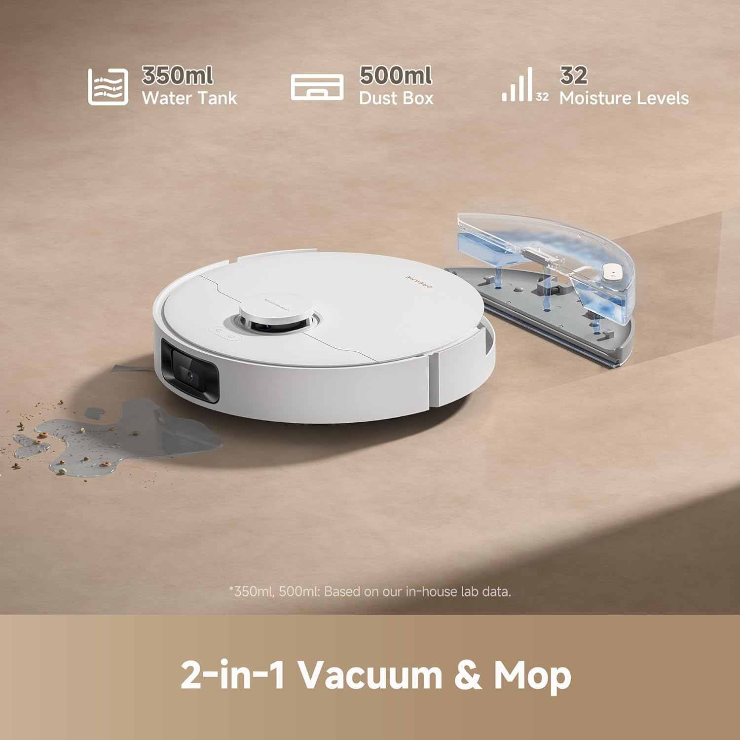 DREAME D20 Pro Plus Robot Vacuum, 13,000Pa Suction, DuoBrush for Pet Hair, Corner Cleaning, Self