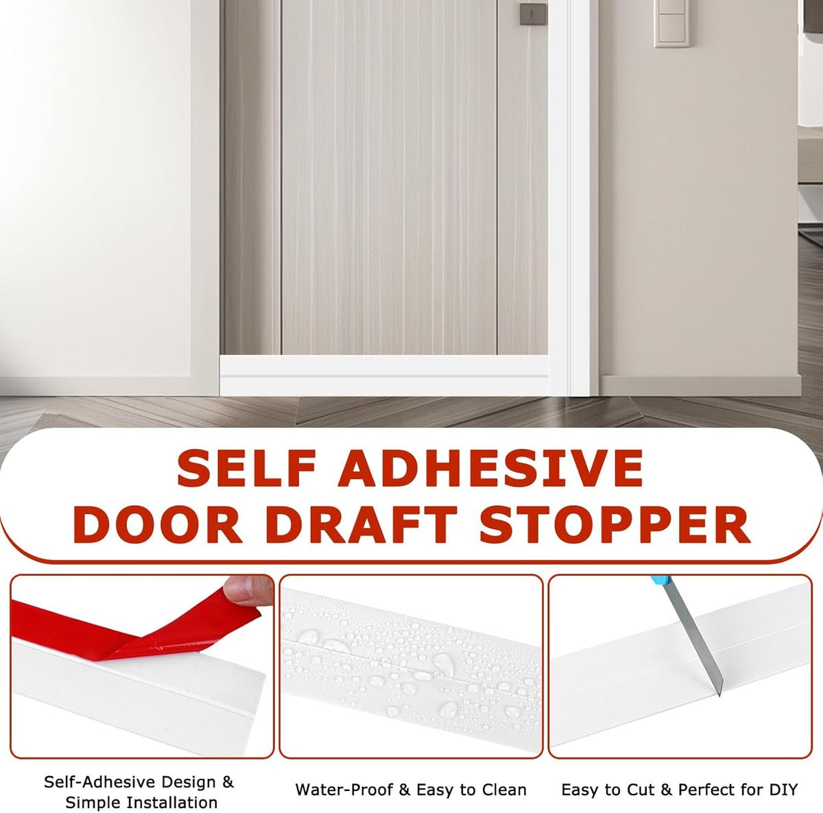 Weather Stripping Self Adhesive Door Draft Stopper Flexible Shower Door Bottom Seal Silicone Seal
