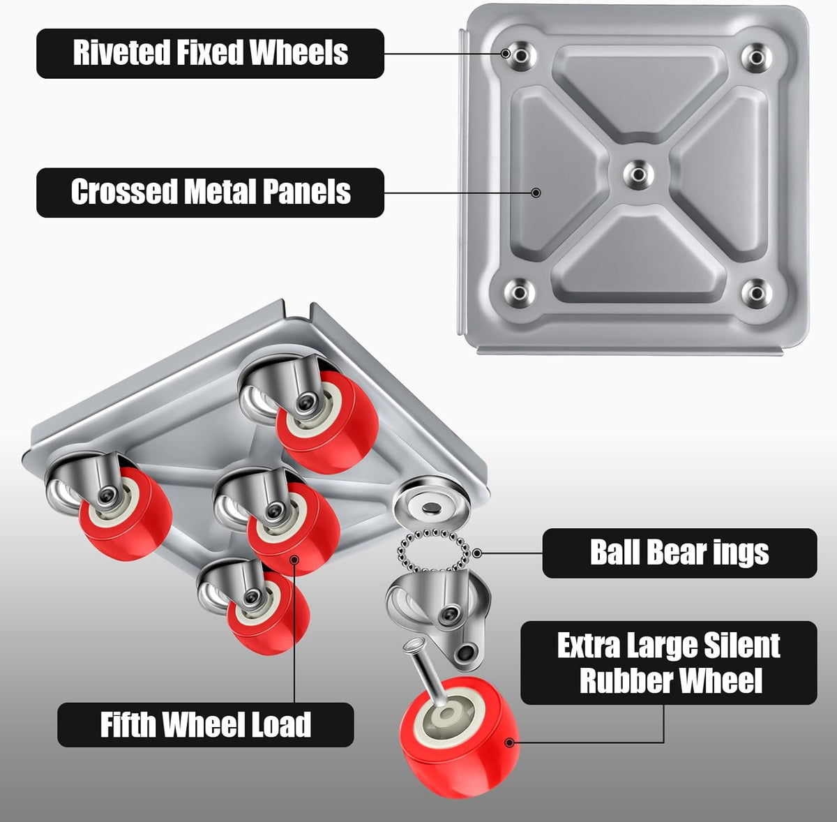 Furniture Dolly Furniture Sliders Furniture Movers with 5 Wheels Appliance Rollers Furniture Moving