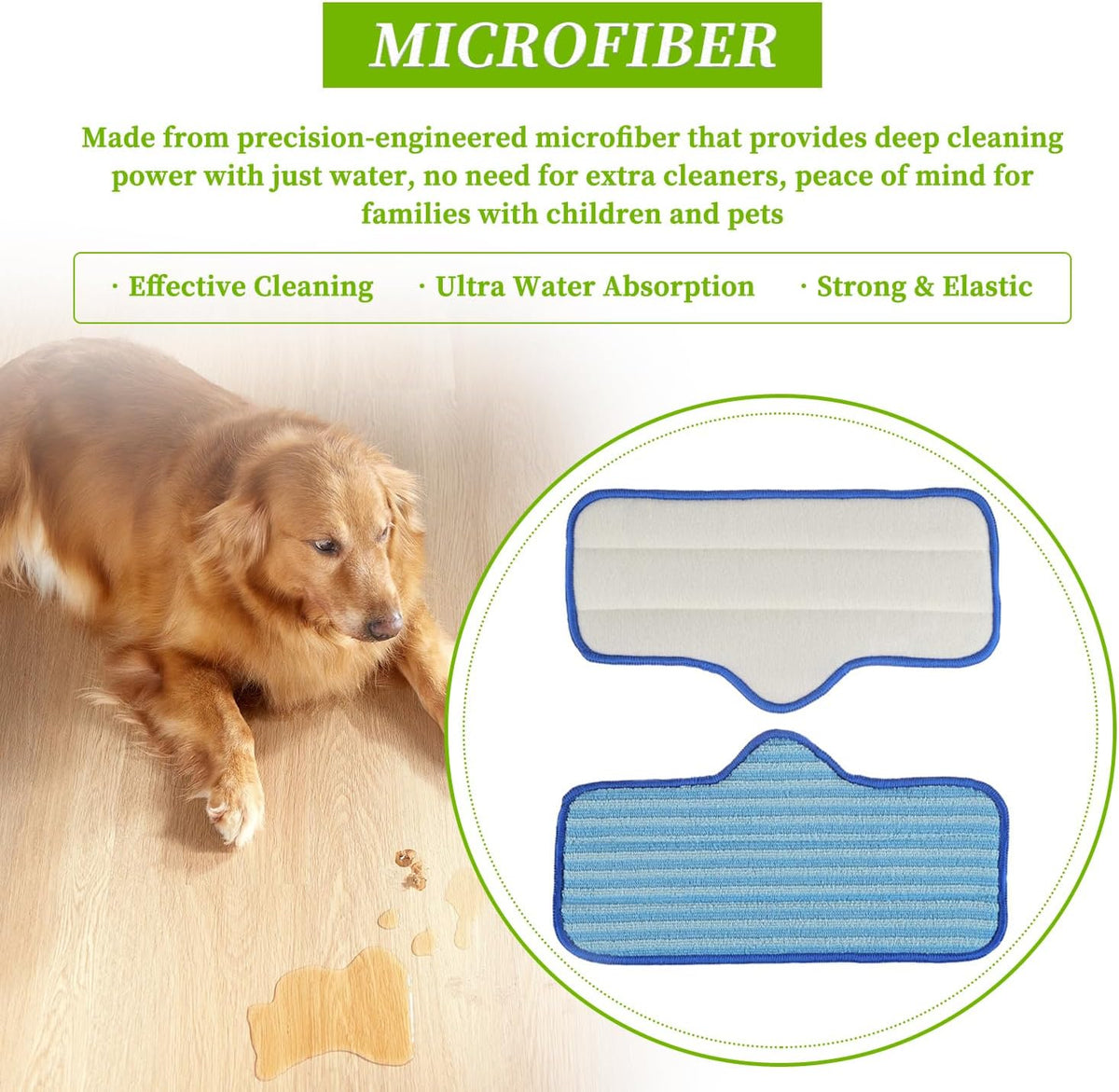 Reusable Microfiber Steam Mop Pad fit for Dupray Neat Steam Cleaner Steam Mop Cleaning Pads(Pack of