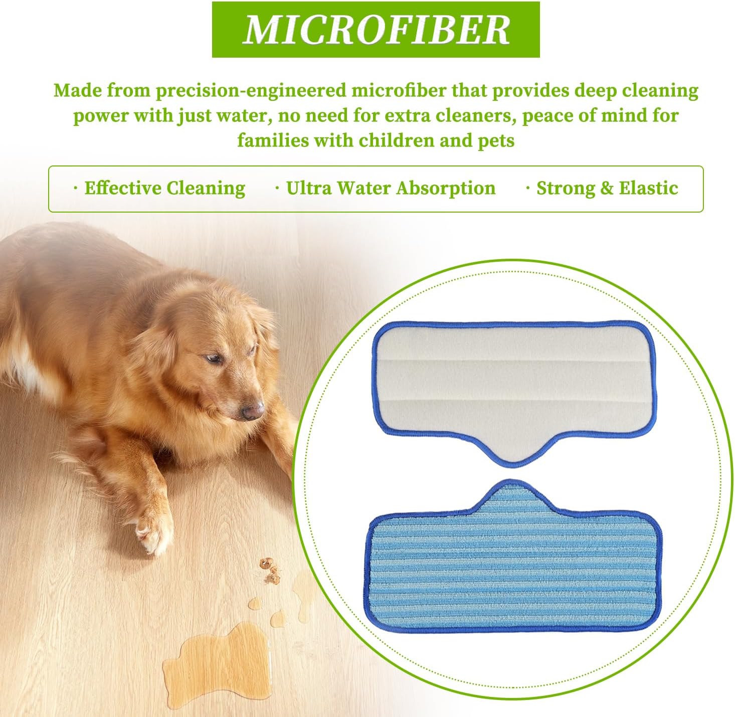 Reusable Microfiber Steam Mop Pad fit for Dupray Neat Steam Cleaner Steam Mop Cleaning Pads(Pack of