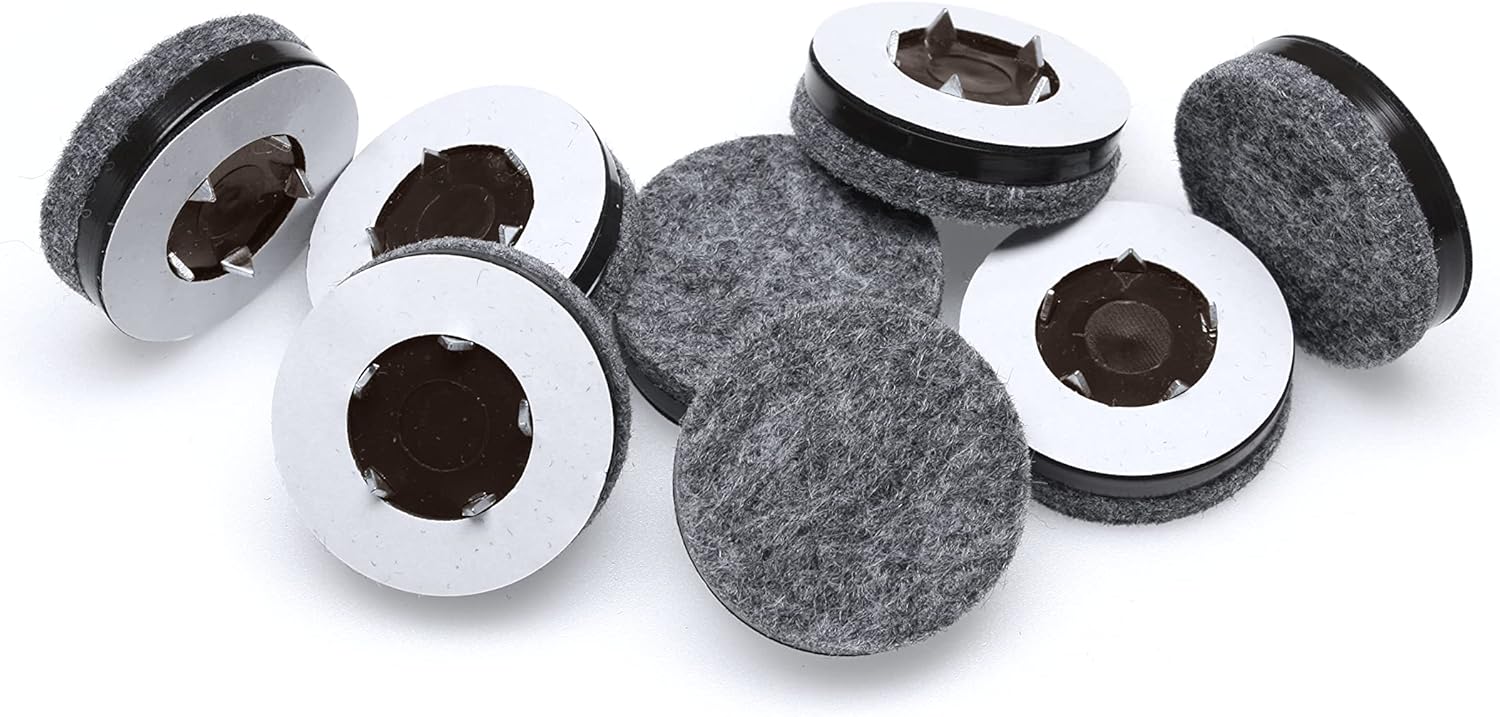 Slipstick GorillaFelt 1-1/2 Inch Felt Glides/Furniture Feet Floor Protectors (Set of 8 Sliders)