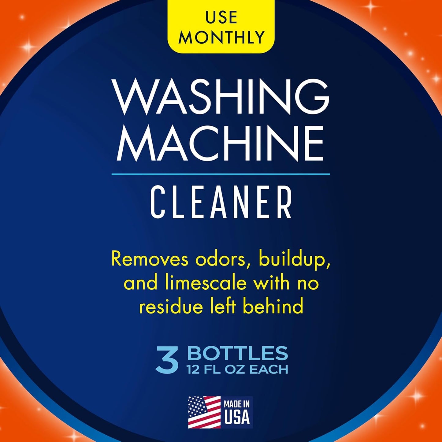 Glisten Washing Machine Cleaner, Helps Remove Odor, Buildup, and Limescale, Fresh Scent, Made in