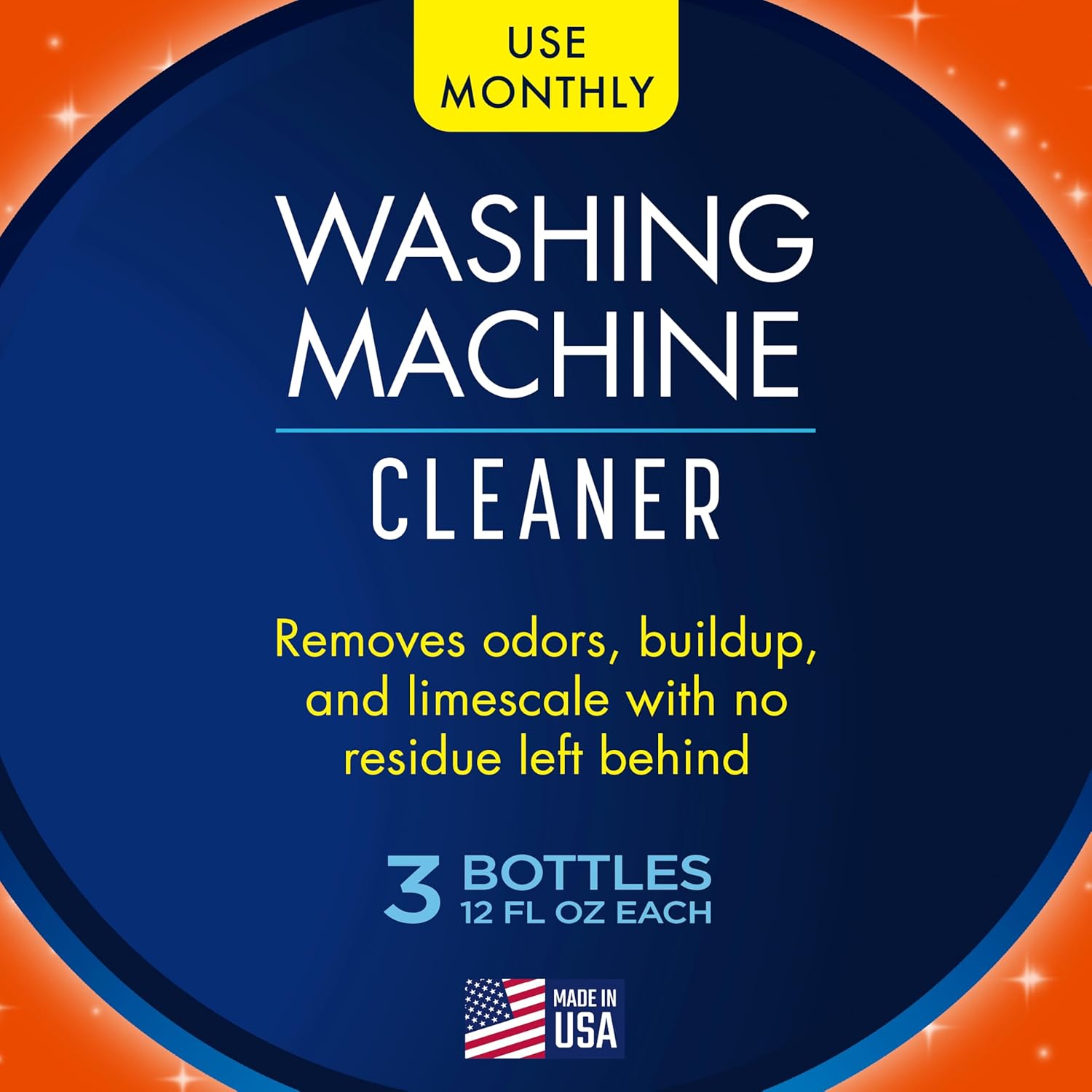 Glisten Washing Machine Cleaner, Helps Remove Odor, Buildup, and Limescale, Fresh Scent, Made in