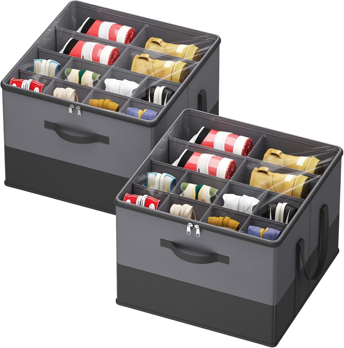 Lifewit Shoe Storage Organizer for Closet Fits 12-16 Pairs, Fabric Large Shoe Box Storage