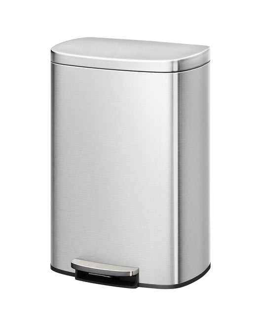 Garvee 13 Gallon / 50 Liter Stainless Steel Kitchen Trash Can with Lid, Large Rustproof Garbage Can