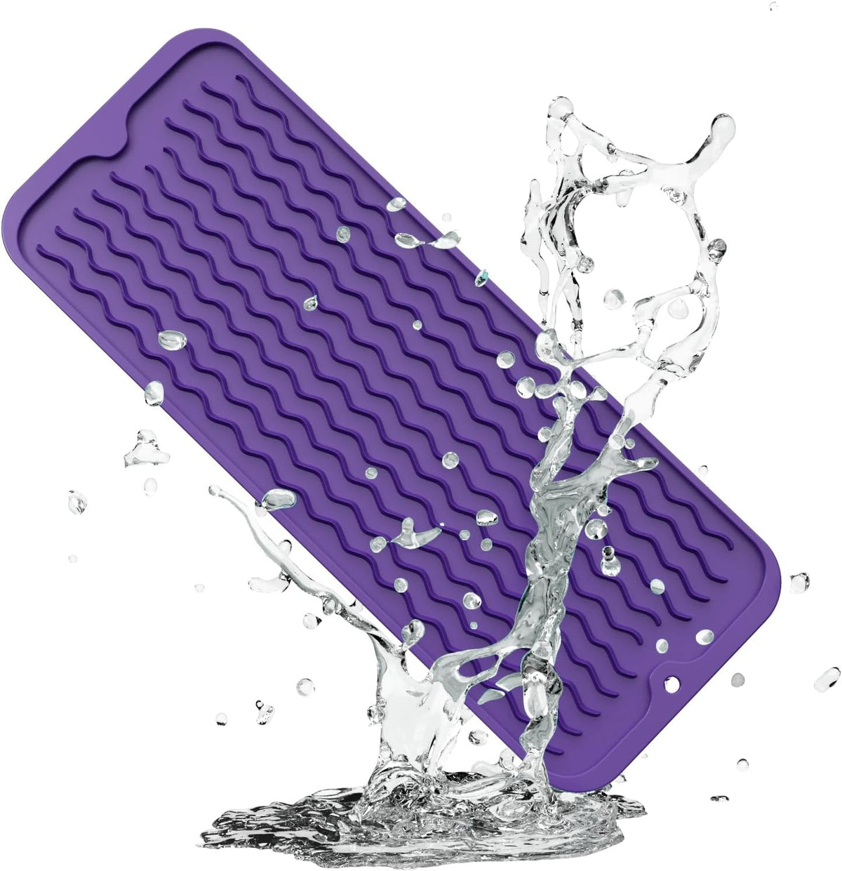 ZLR Silicone Dish Drying Mat for Kitchen Counter, Eco-Friendly Fast Dry Dish Mat, Easy Clean Multi