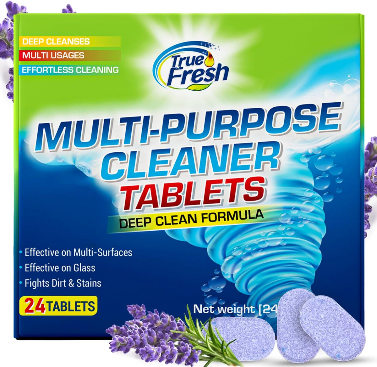 True Fresh All Purpose Cleaner Refill Tablets (24 Count) – Makes 384 fl oz, Effortless Cleaning