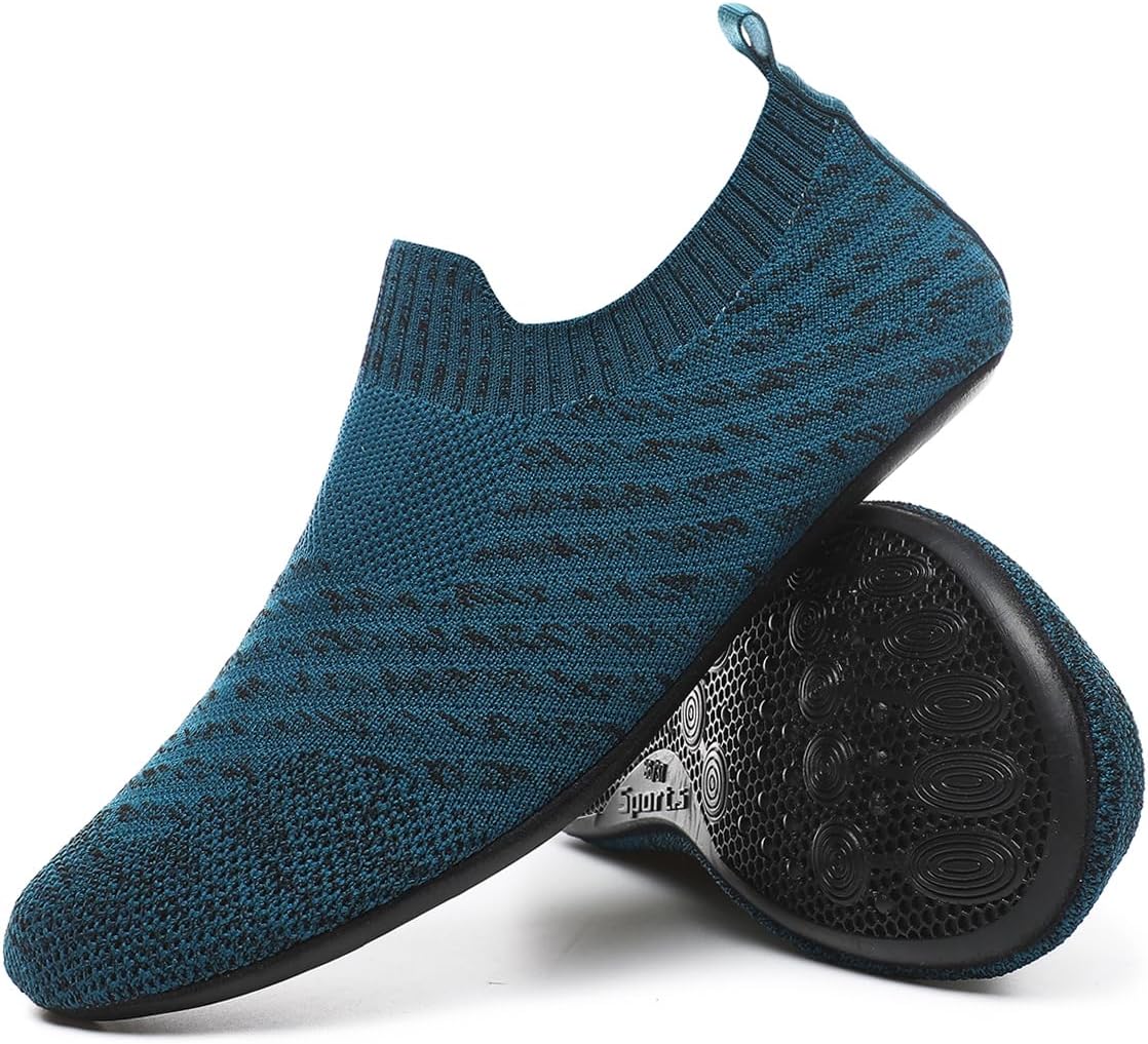 QZKDM Lightweight Slip on Grip Indoor House Slippers Barefoot Non Slip Home Exercise Yoga Shoes for