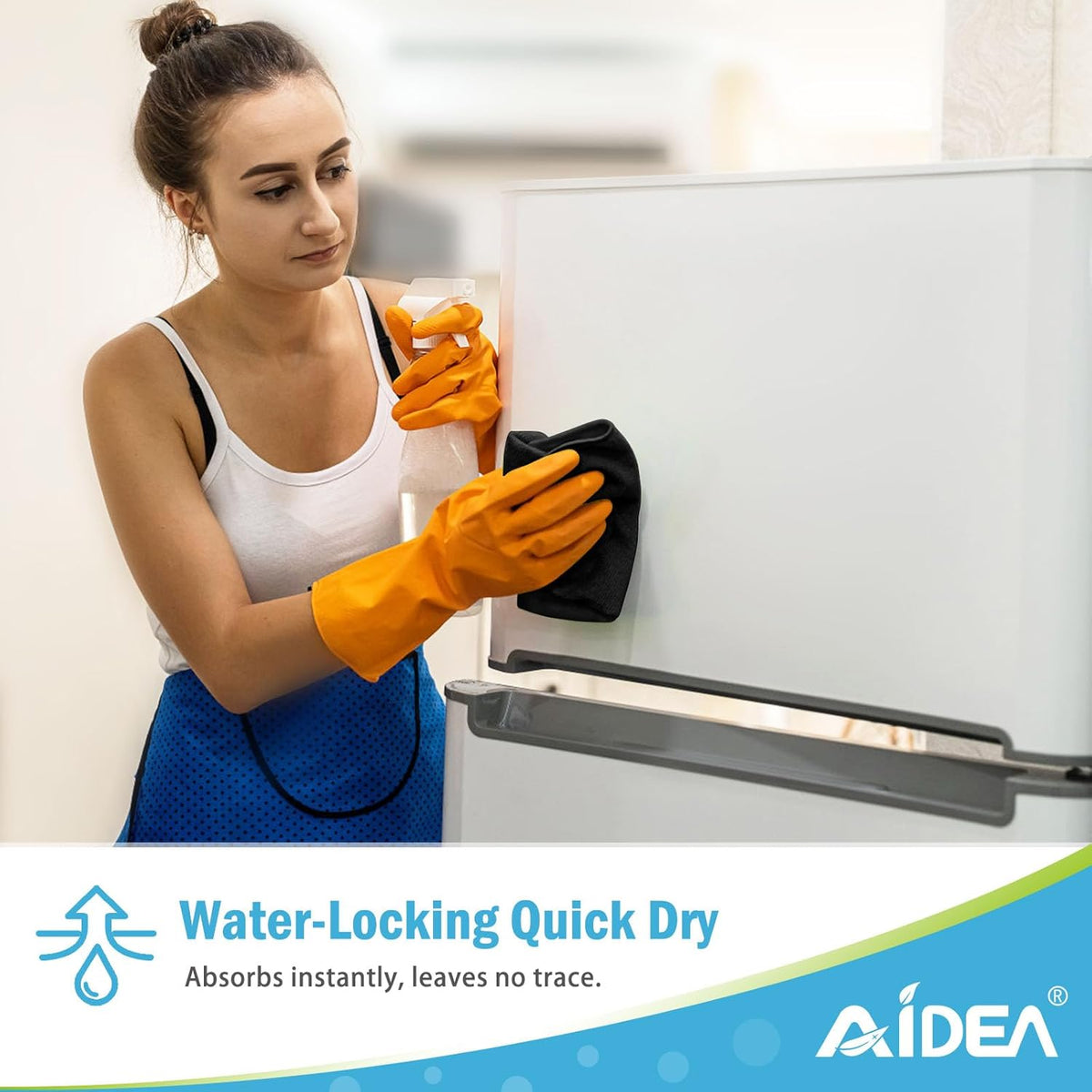 AIDEA Microfiber Cleaning Cloth-50PK, Soft Microfiber Towels for Cars, Absorbent Cleaning Rags