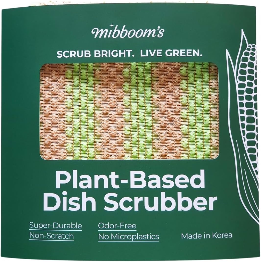 mibboom's Dish Scrubbers – Non-Scratch, Reusable Kitchen Sponges for All-Purpose Cleaning, Made in