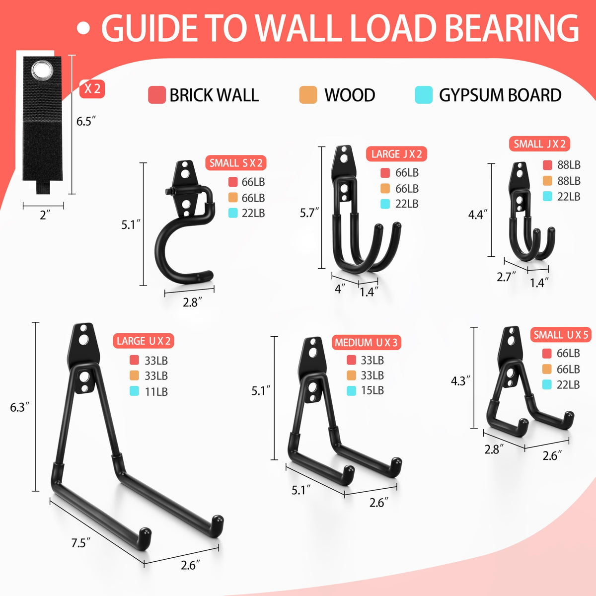 Kodreat 18 Pack Garage Hooks Heavy Duty - Anti-Slip Coating