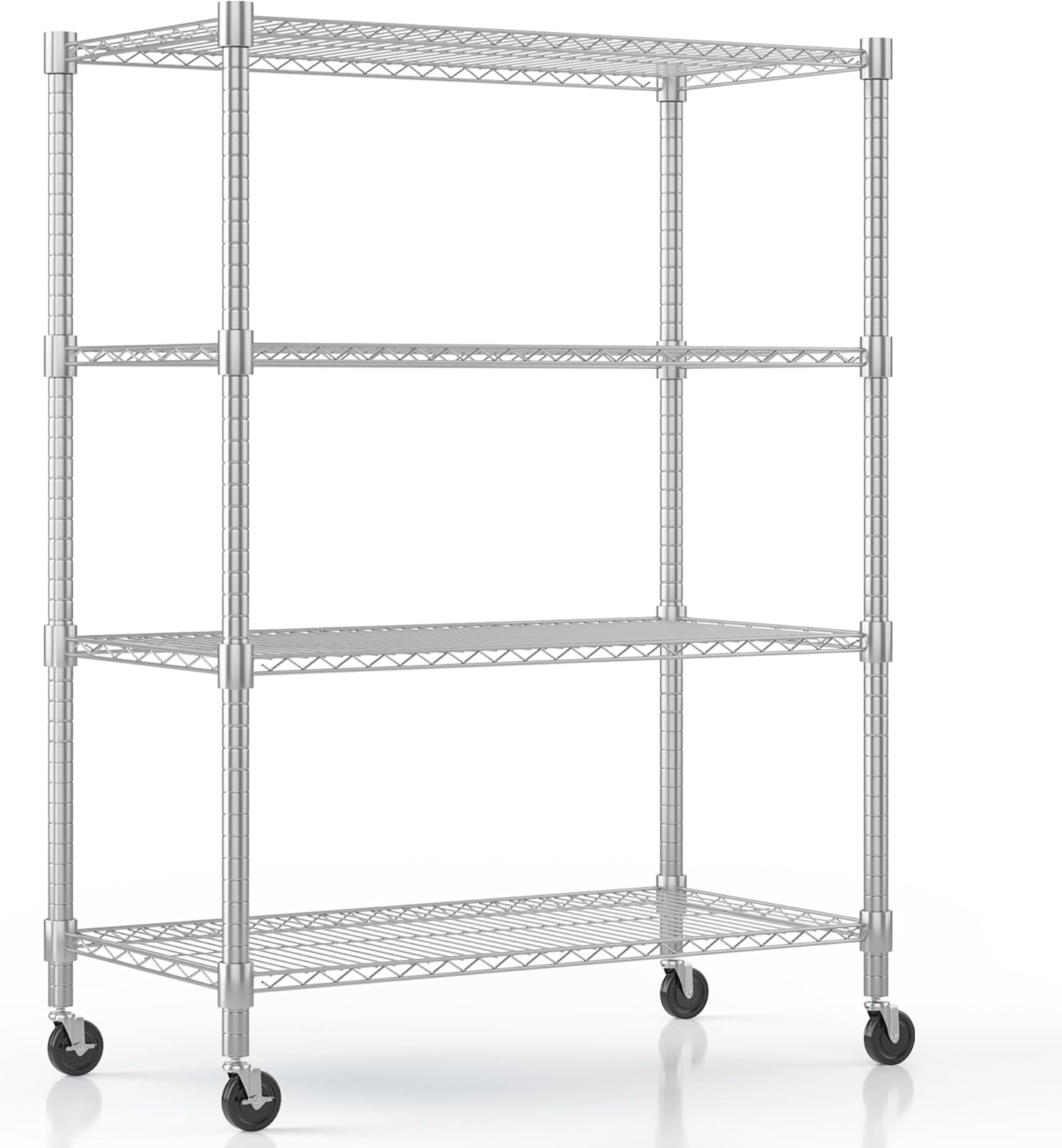 Himimi 4-Tier Heavy Duty Steel Wire Rack Storage Shelving, Adjustable Metal Storage Shelves with
