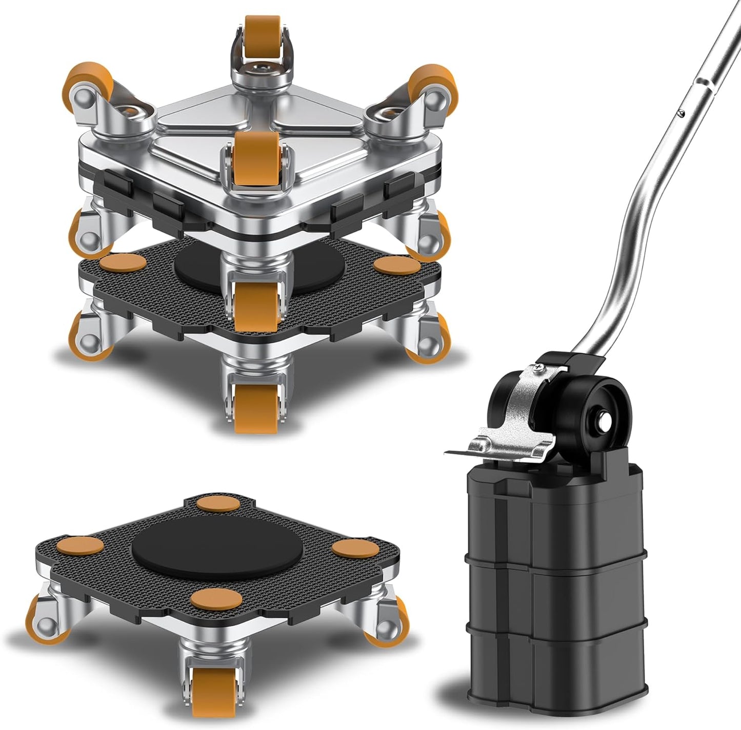 ONEON Furniture Mover Pro Set - Enhanced Dolly and Lifter with Custom TPE Wheels for Easy Furniture